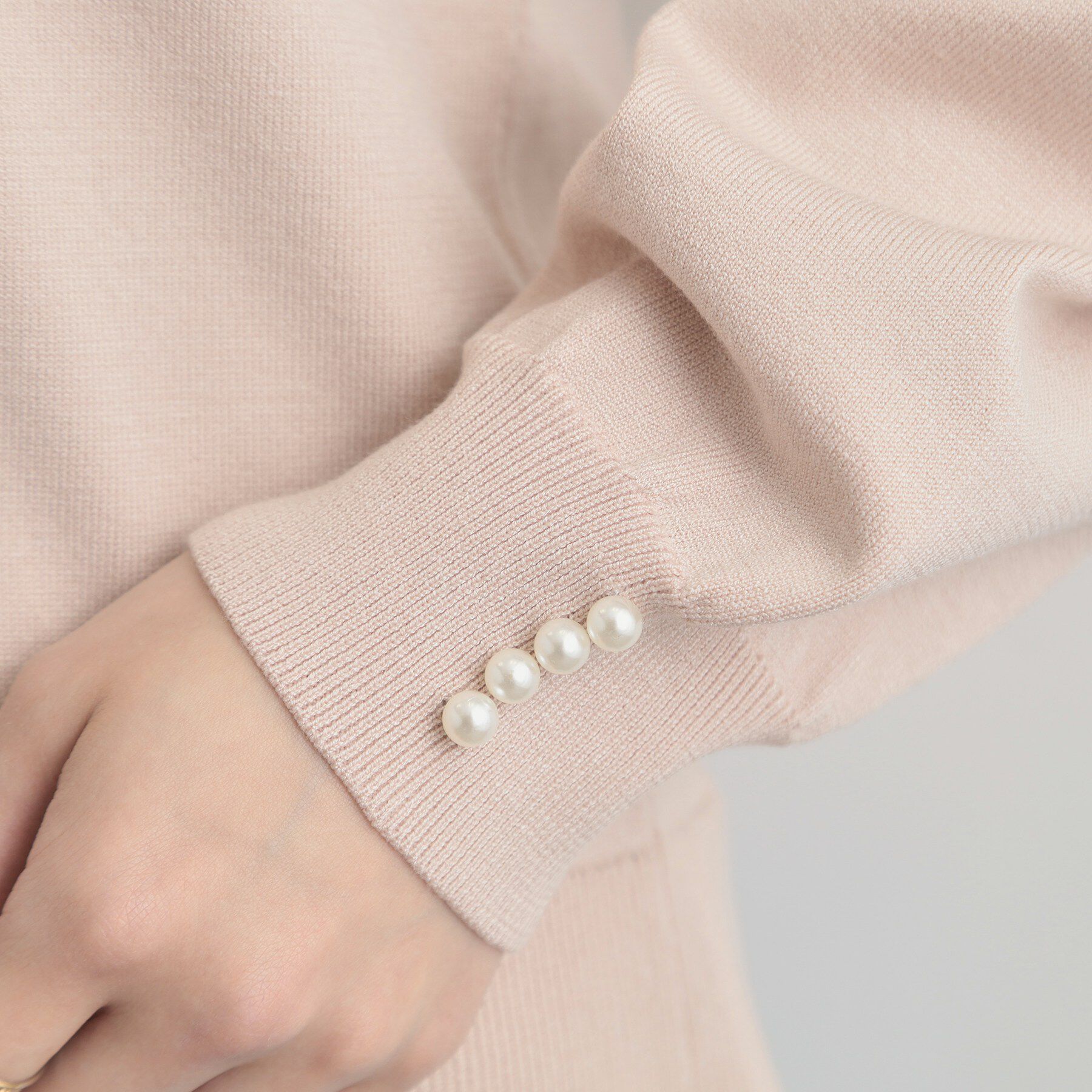 Couture broach「【洗える・着映え】オーガンジーリボンタイ ニット」|ニット・セーター|