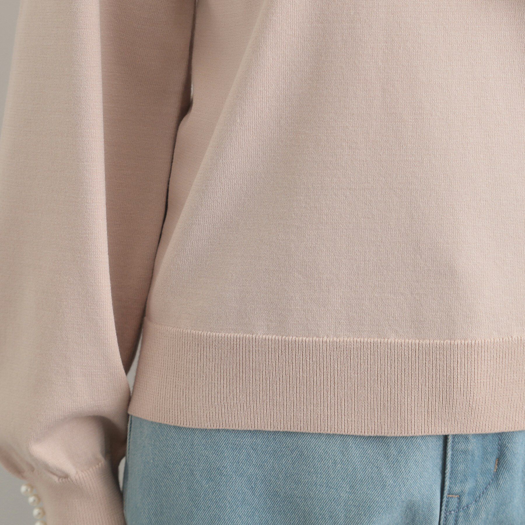 Couture broach「【洗える・着映え】オーガンジーリボンタイ ニット」|ニット・セーター|