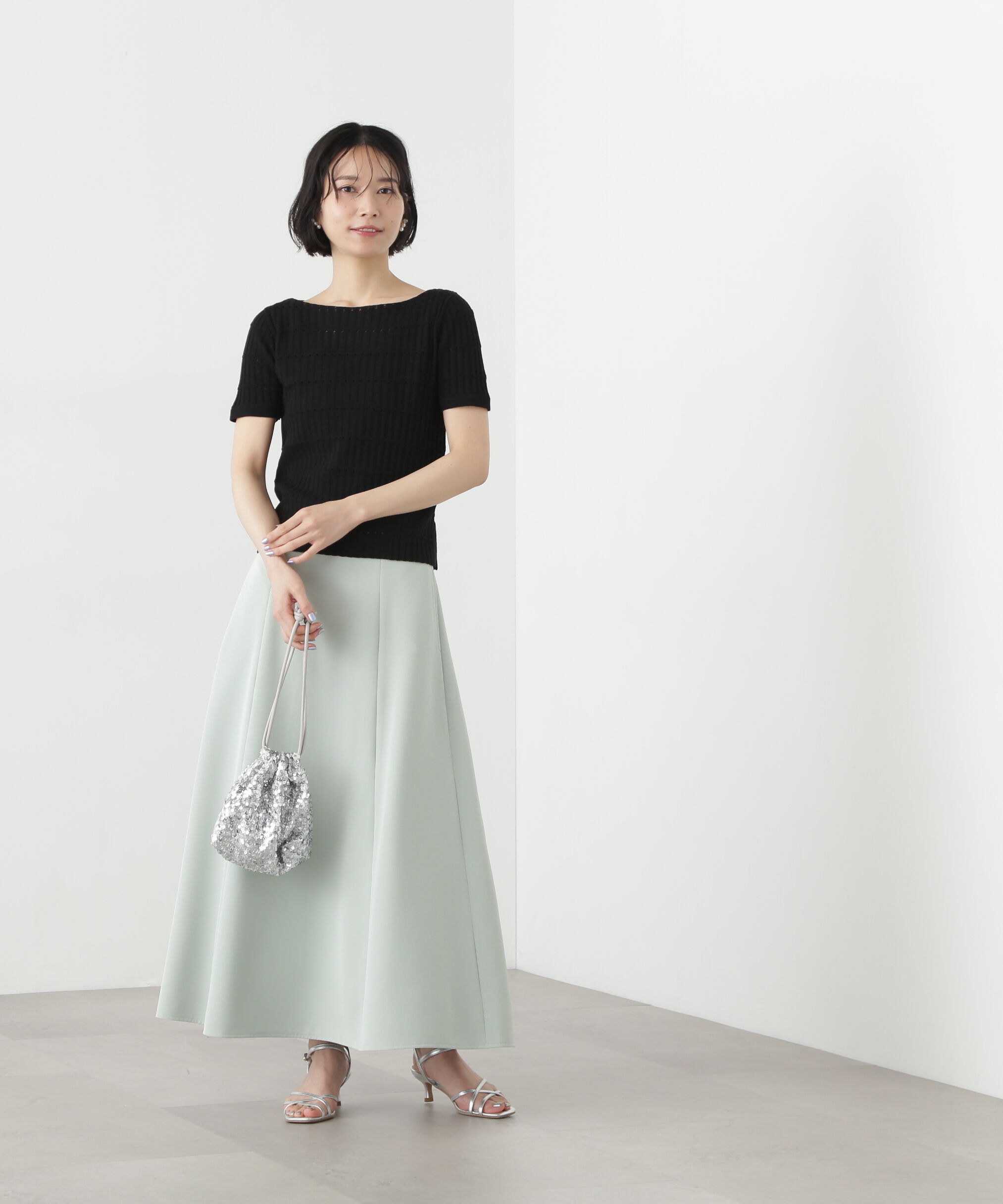  「ハリヌキ変形リブニット」|ニット・セーター|