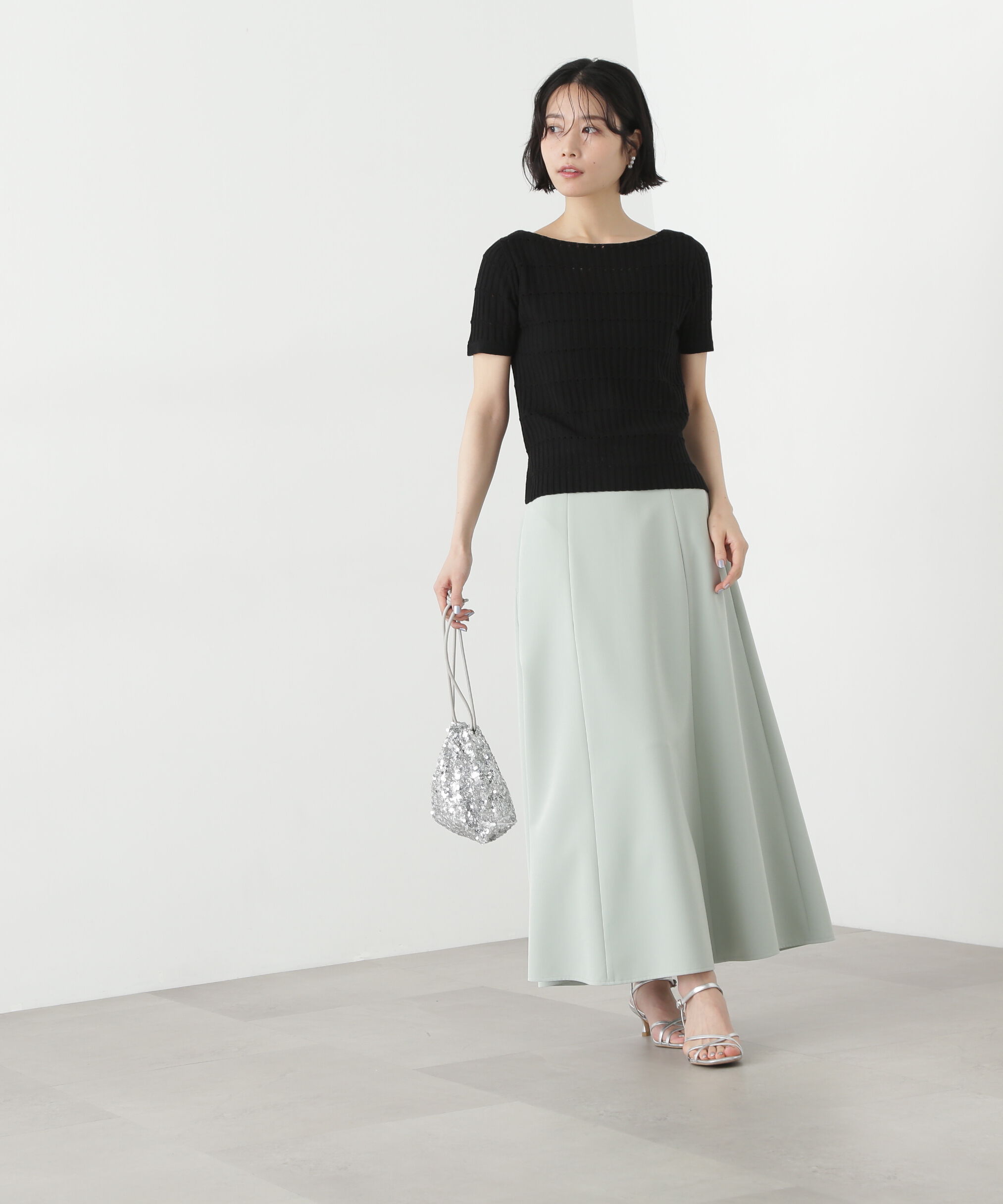  「ハリヌキ変形リブニット」|ニット・セーター|