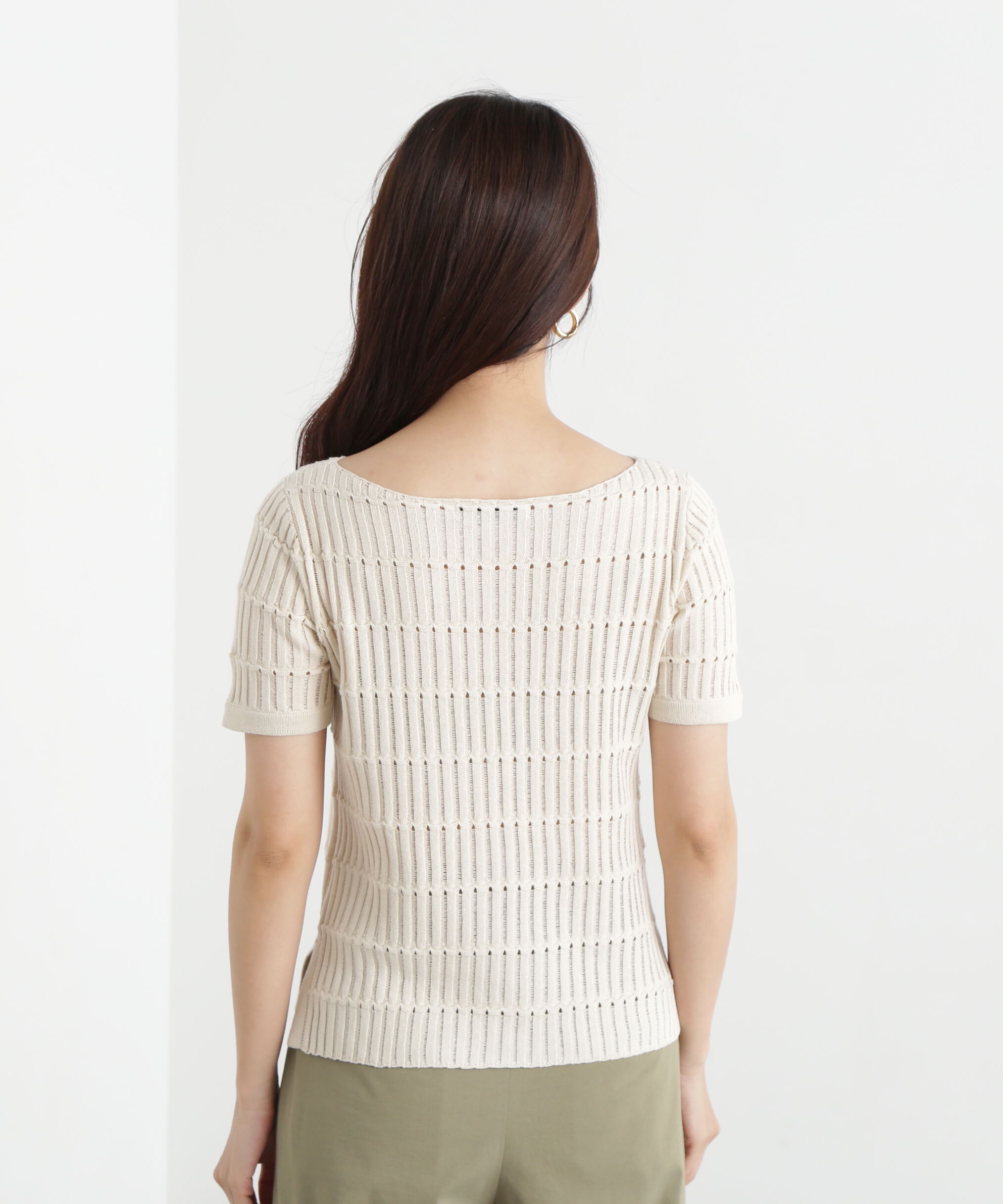  「ハリヌキ変形リブニット」|ニット・セーター|