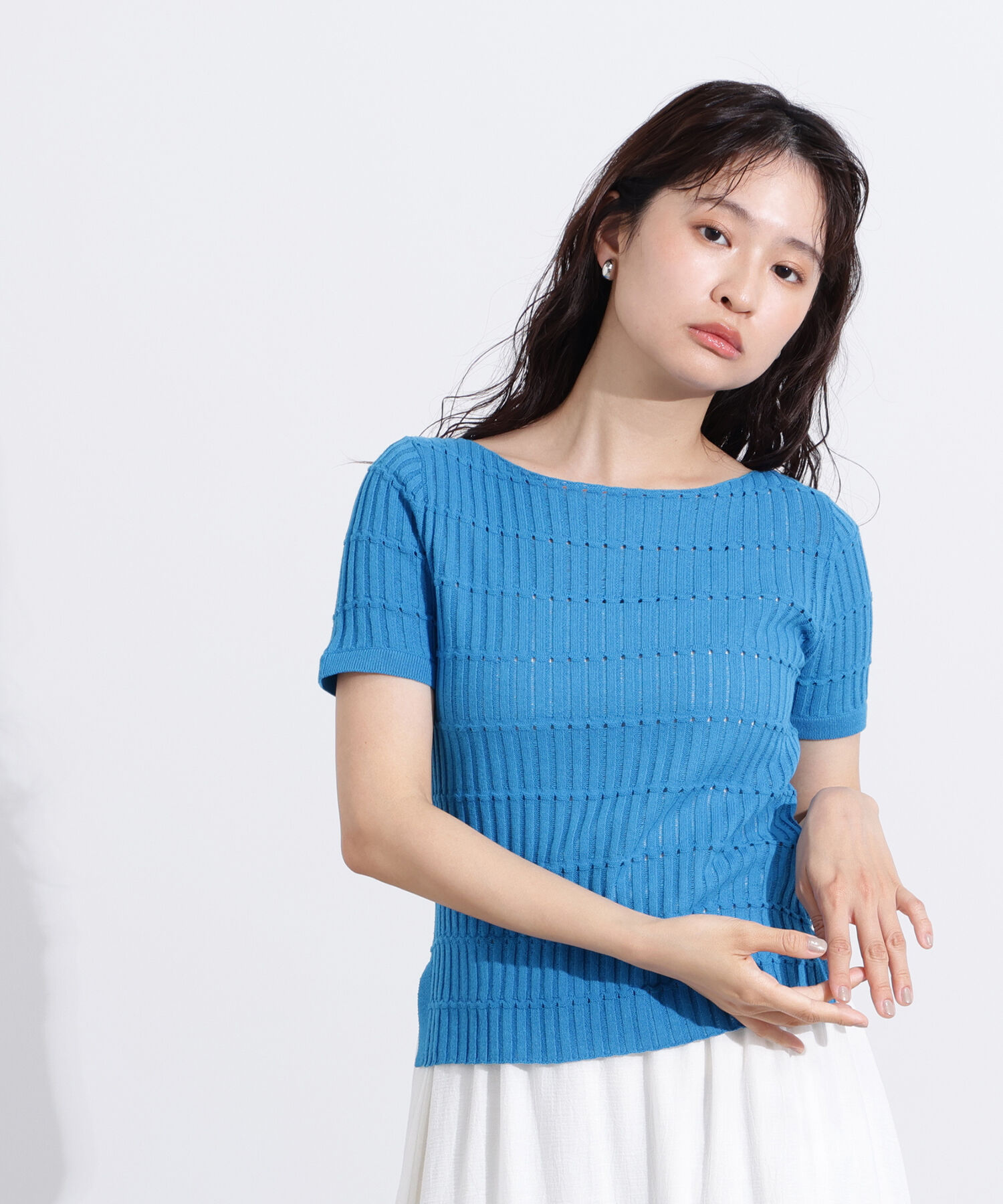  「ハリヌキ変形リブニット」|ニット・セーター|