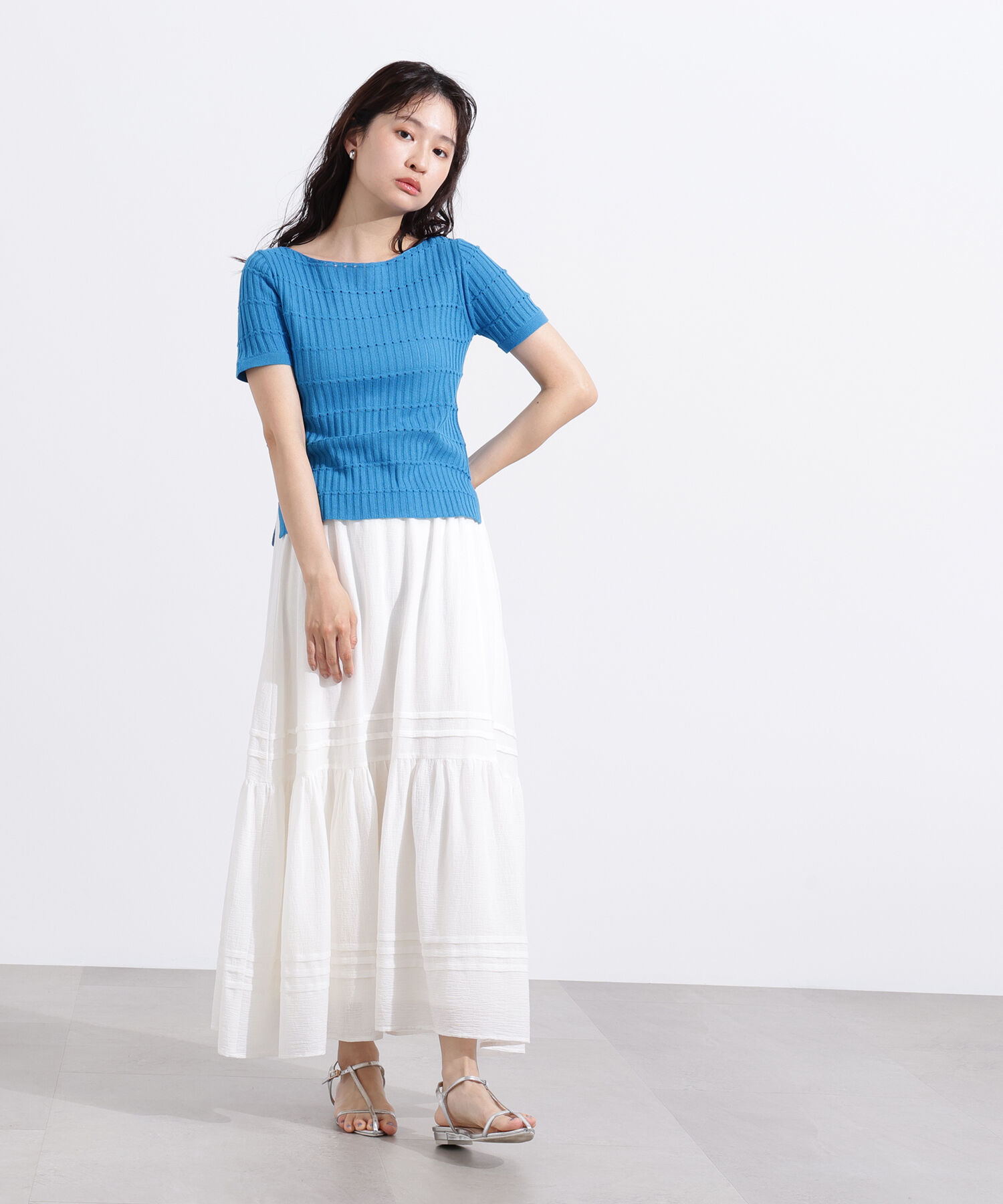  「ハリヌキ変形リブニット」|ニット・セーター|