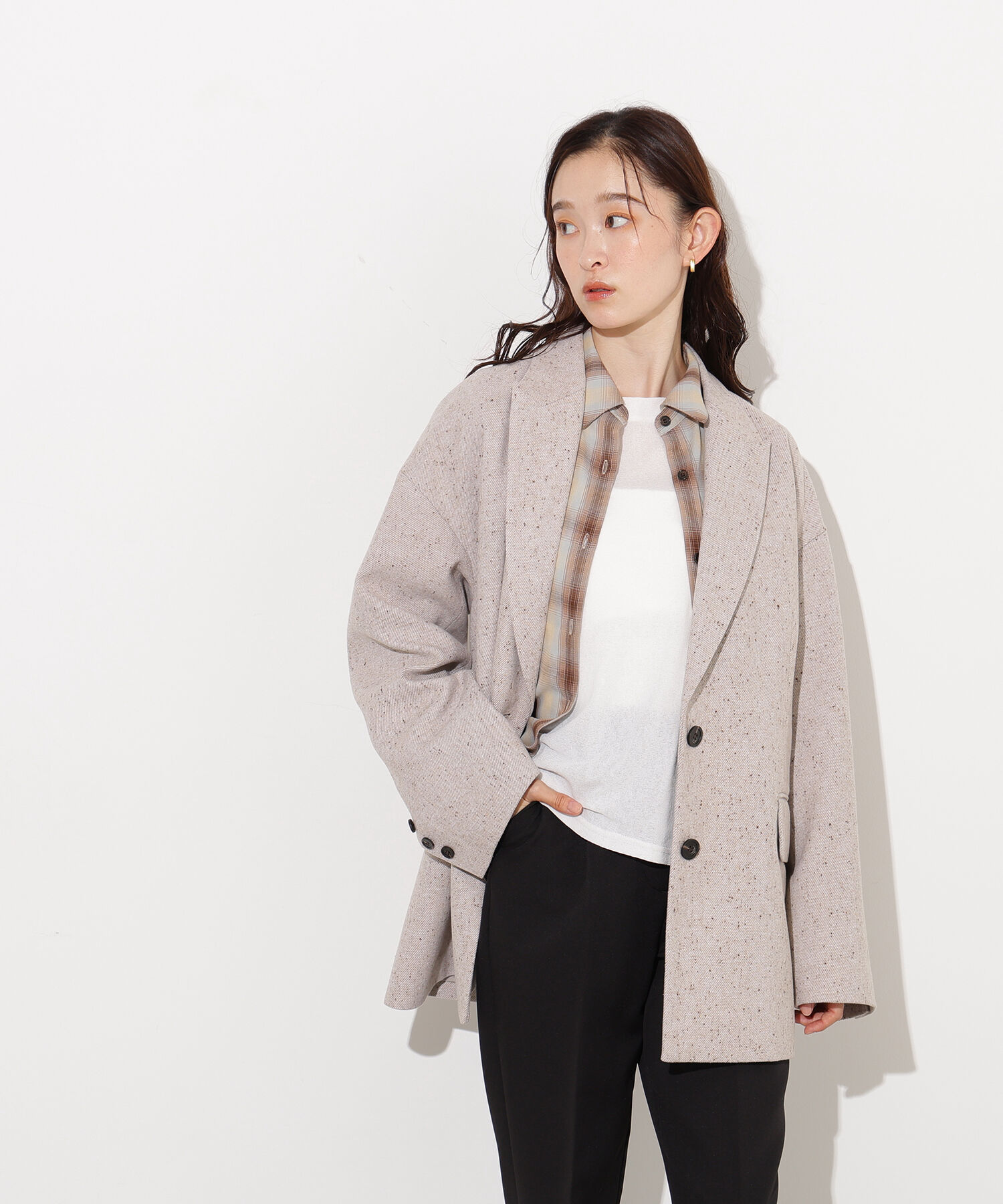  「オーバージャケットコート」|ブルゾン・スタジャン|