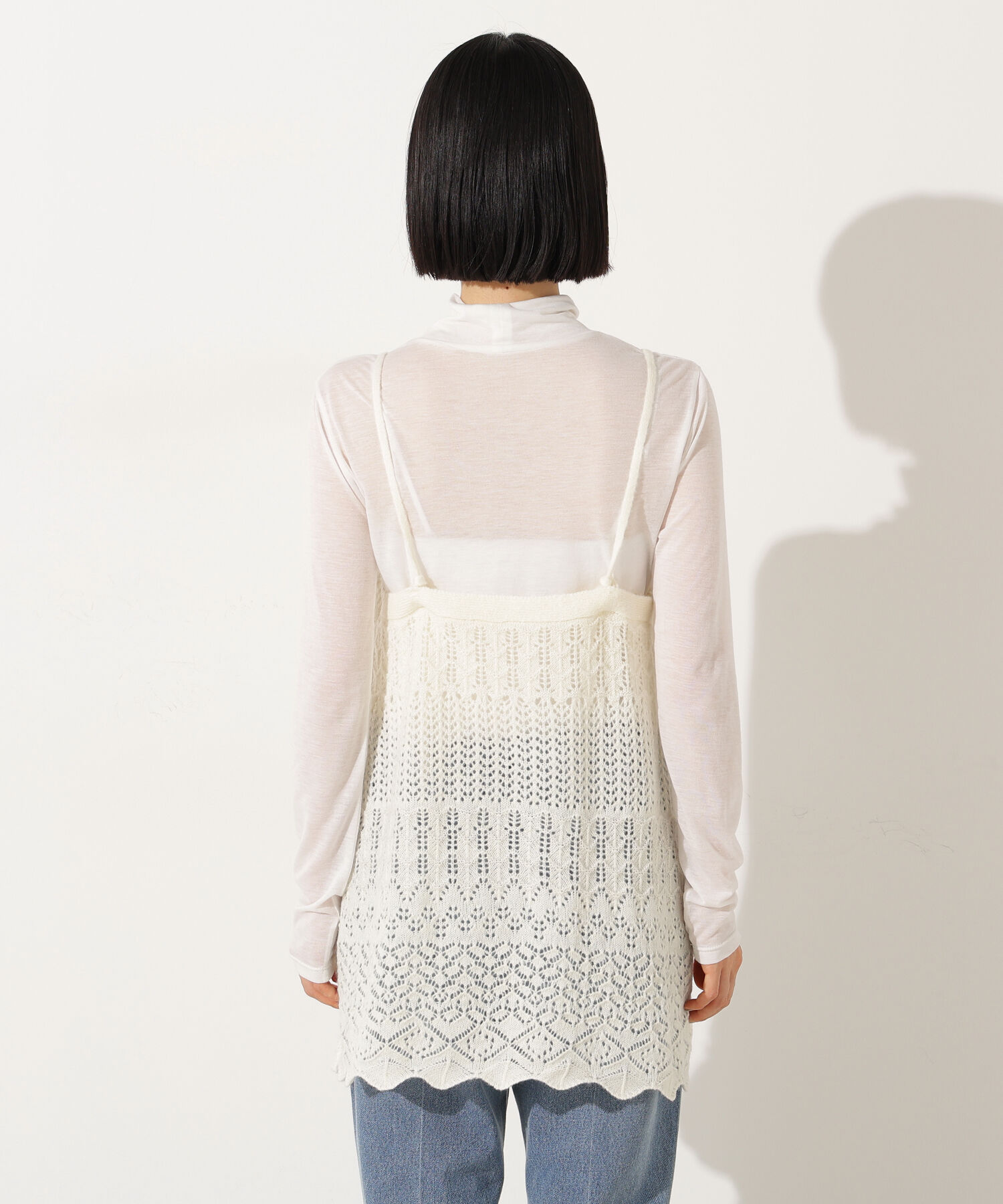  「カギアミ風ヘアリーニットビスチェ」|ニット・セーター|