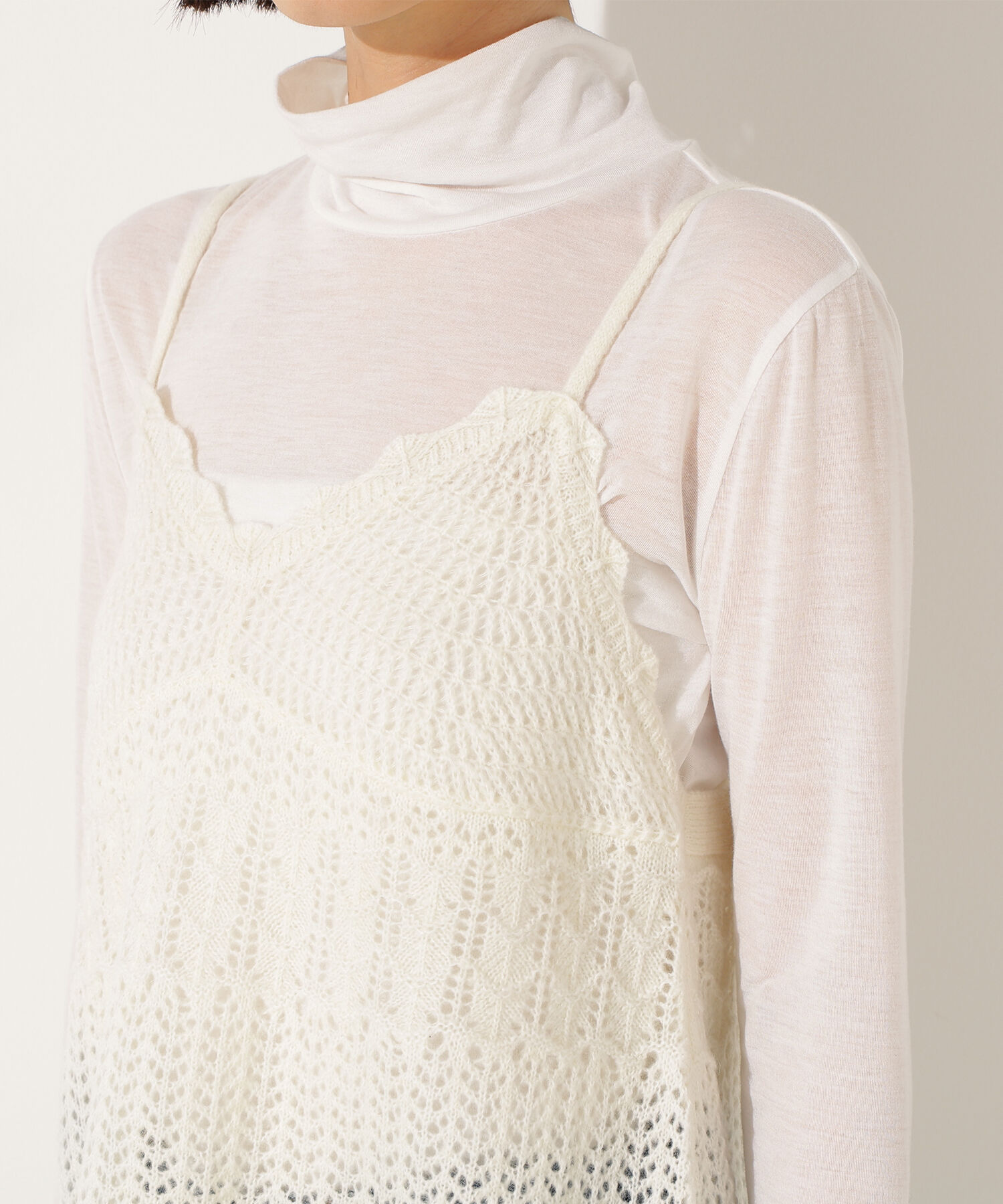  「カギアミ風ヘアリーニットビスチェ」|ニット・セーター|