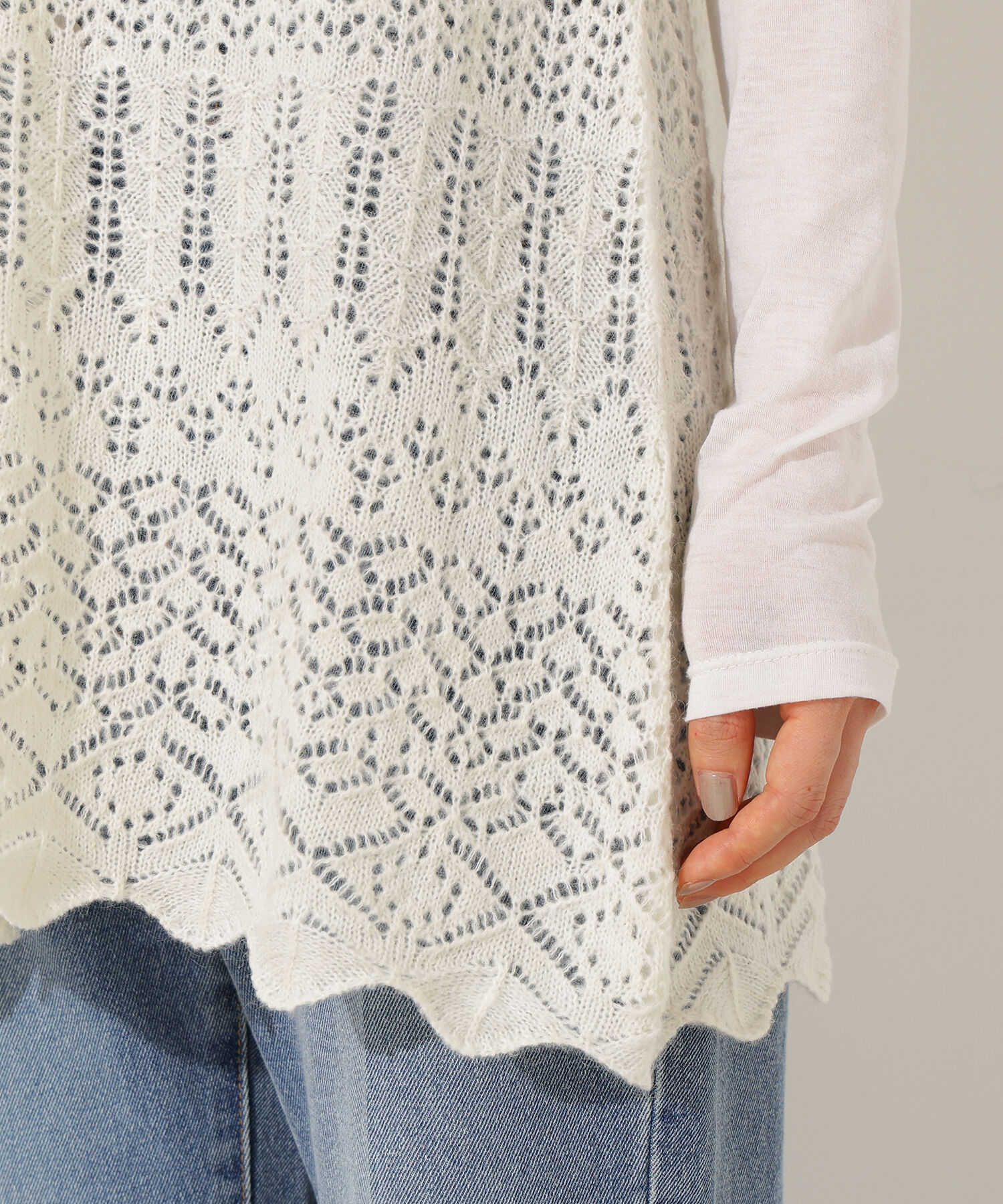  「カギアミ風ヘアリーニットビスチェ」|ニット・セーター|