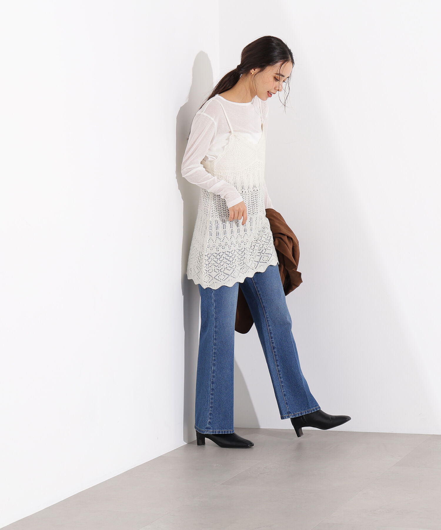  「カギアミ風ヘアリーニットビスチェ」|ニット・セーター|