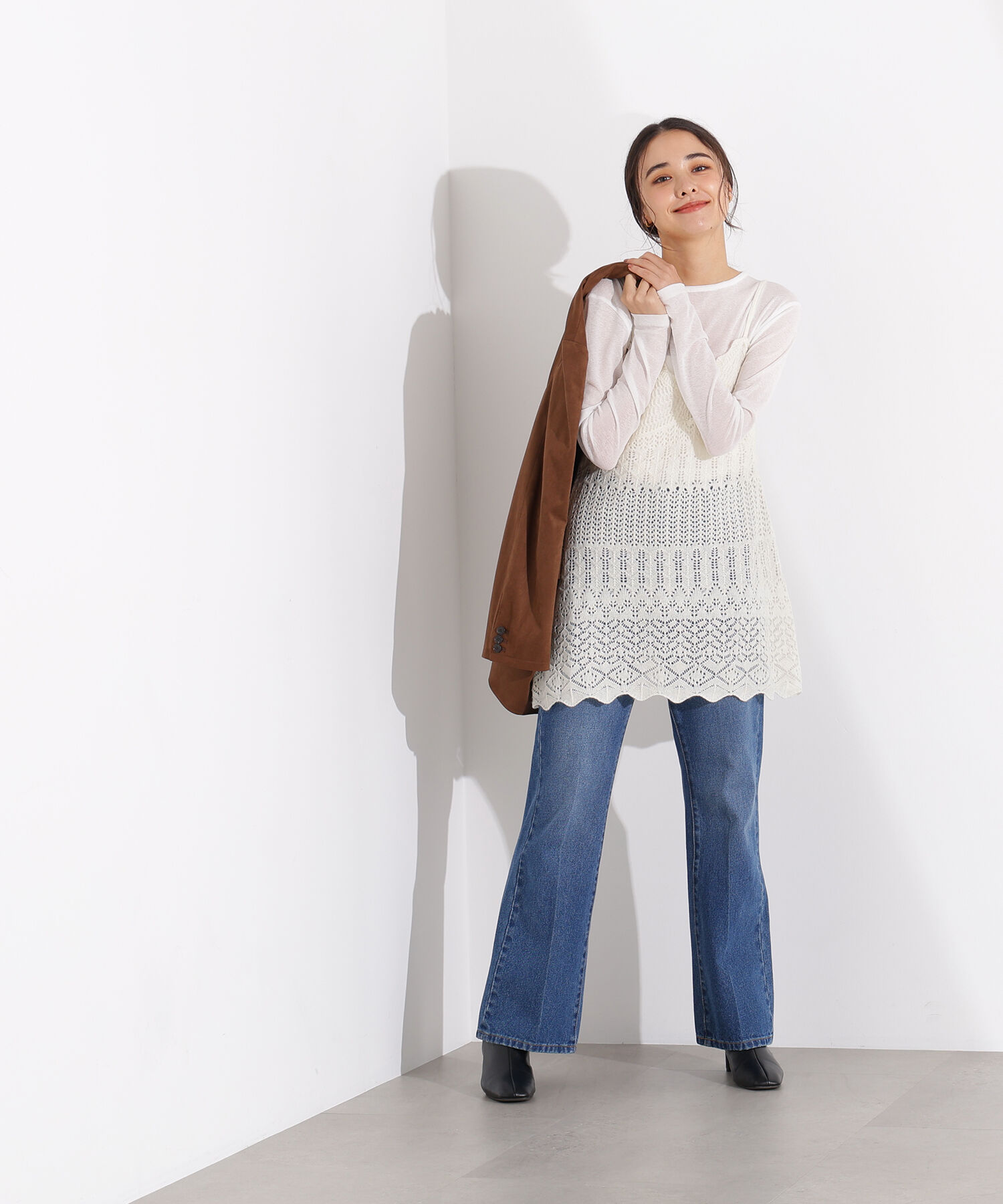  「カギアミ風ヘアリーニットビスチェ」|ニット・セーター|