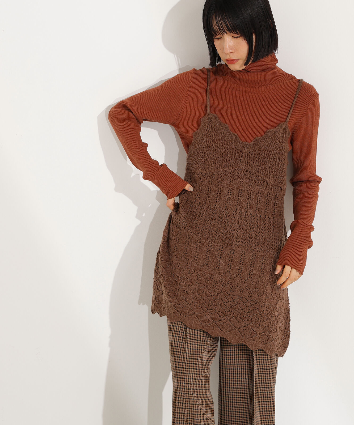  「カギアミ風ヘアリーニットビスチェ」|ニット・セーター|