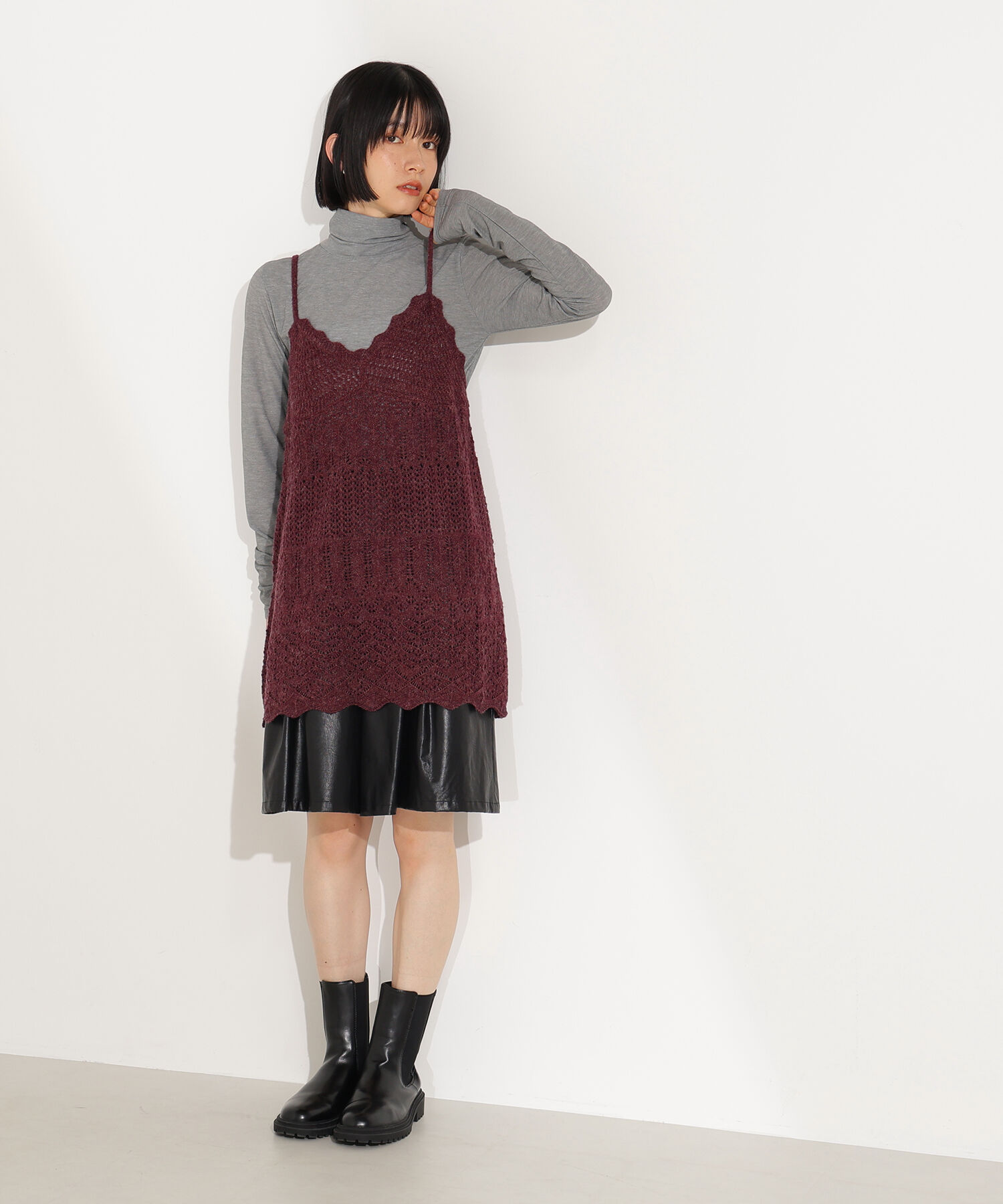  「カギアミ風ヘアリーニットビスチェ」|ニット・セーター|