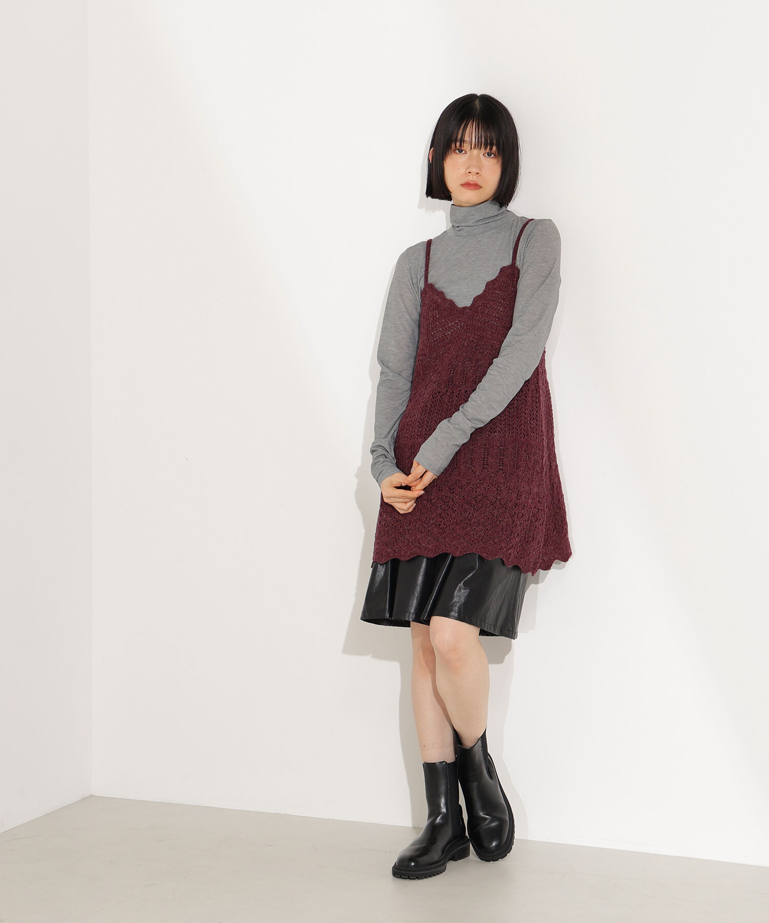  「カギアミ風ヘアリーニットビスチェ」|ニット・セーター|