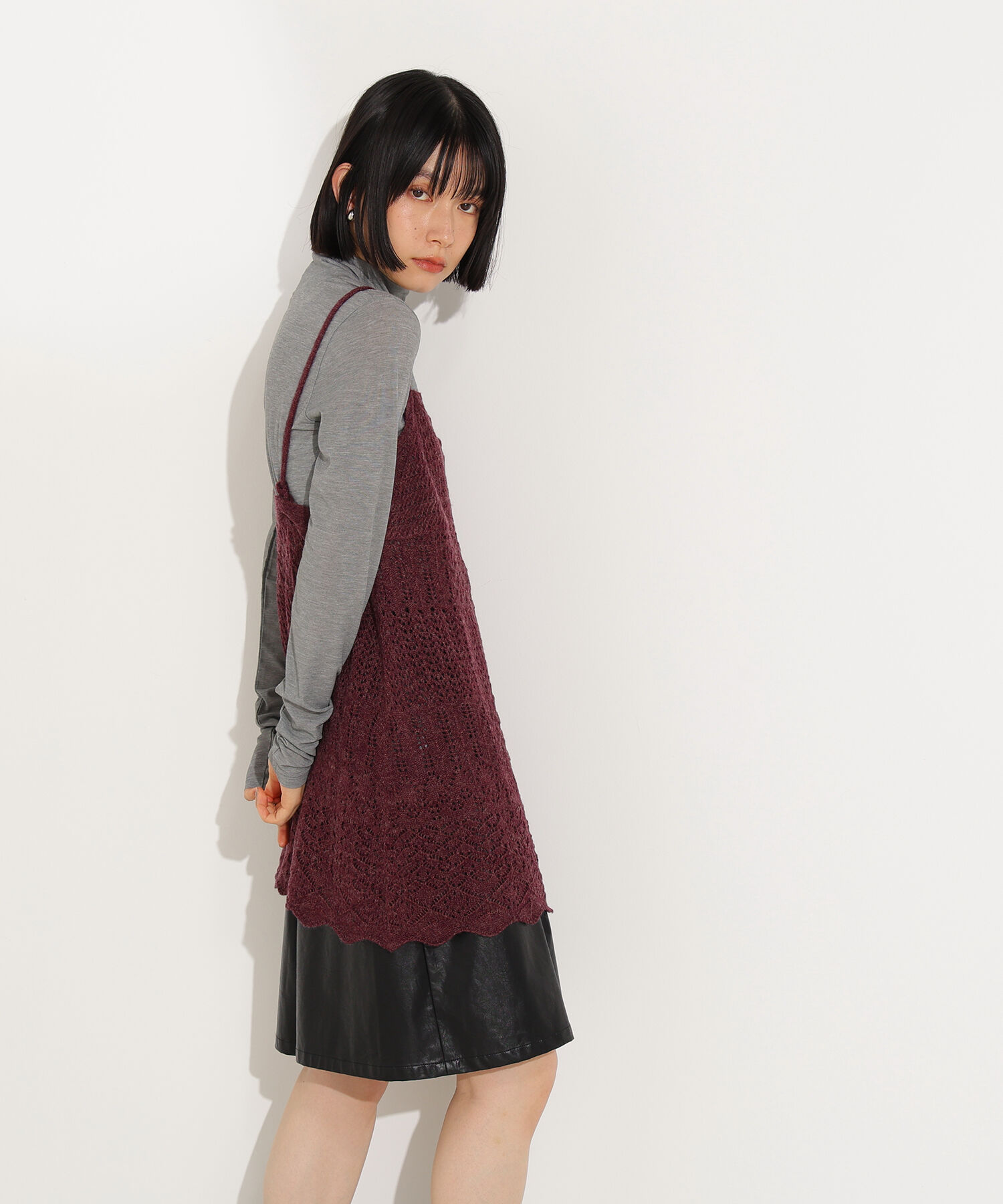  「カギアミ風ヘアリーニットビスチェ」|ニット・セーター|