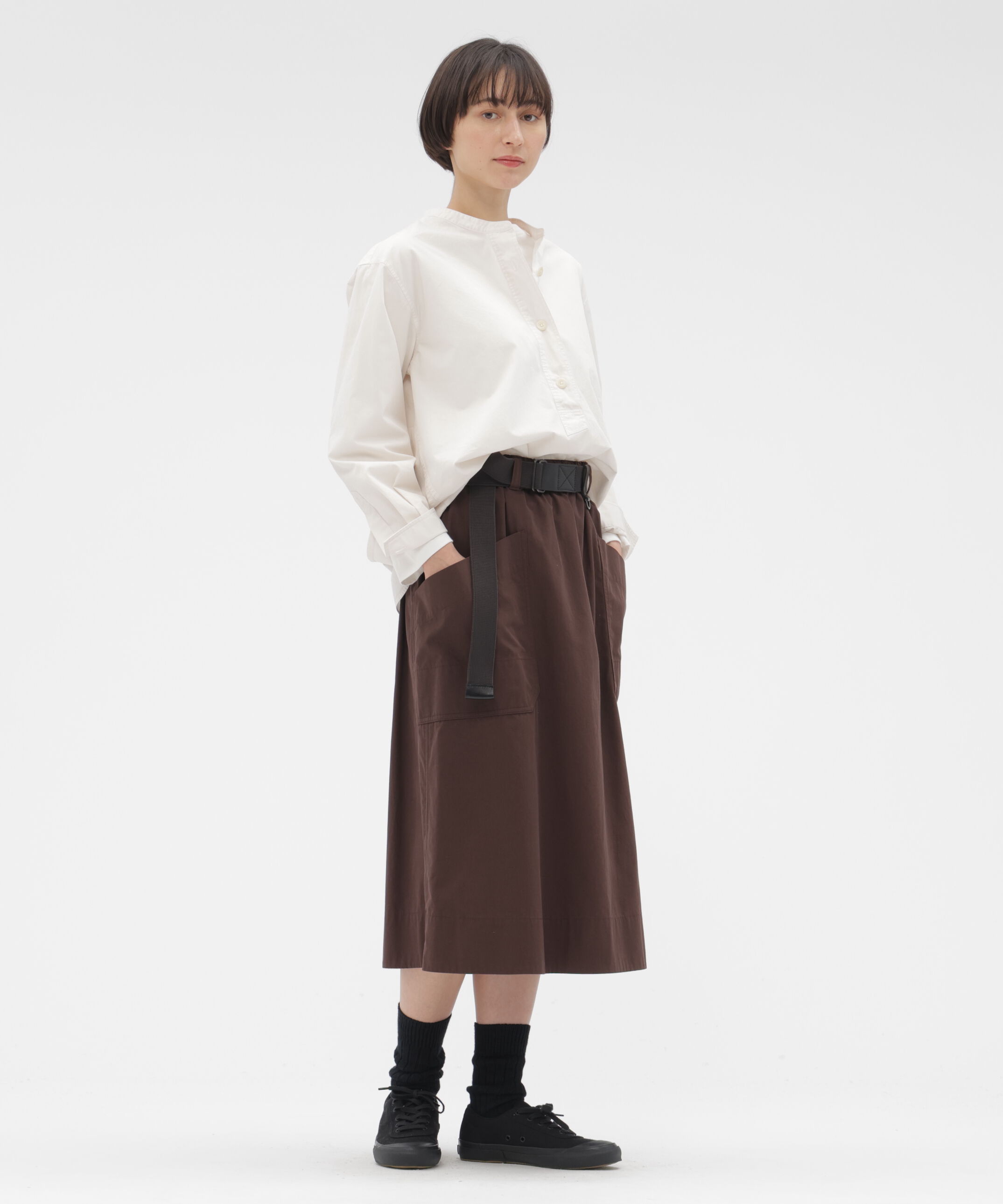 MHL.「COTTON CUPRA PLAINWEAVE SKIRT」|スカート|