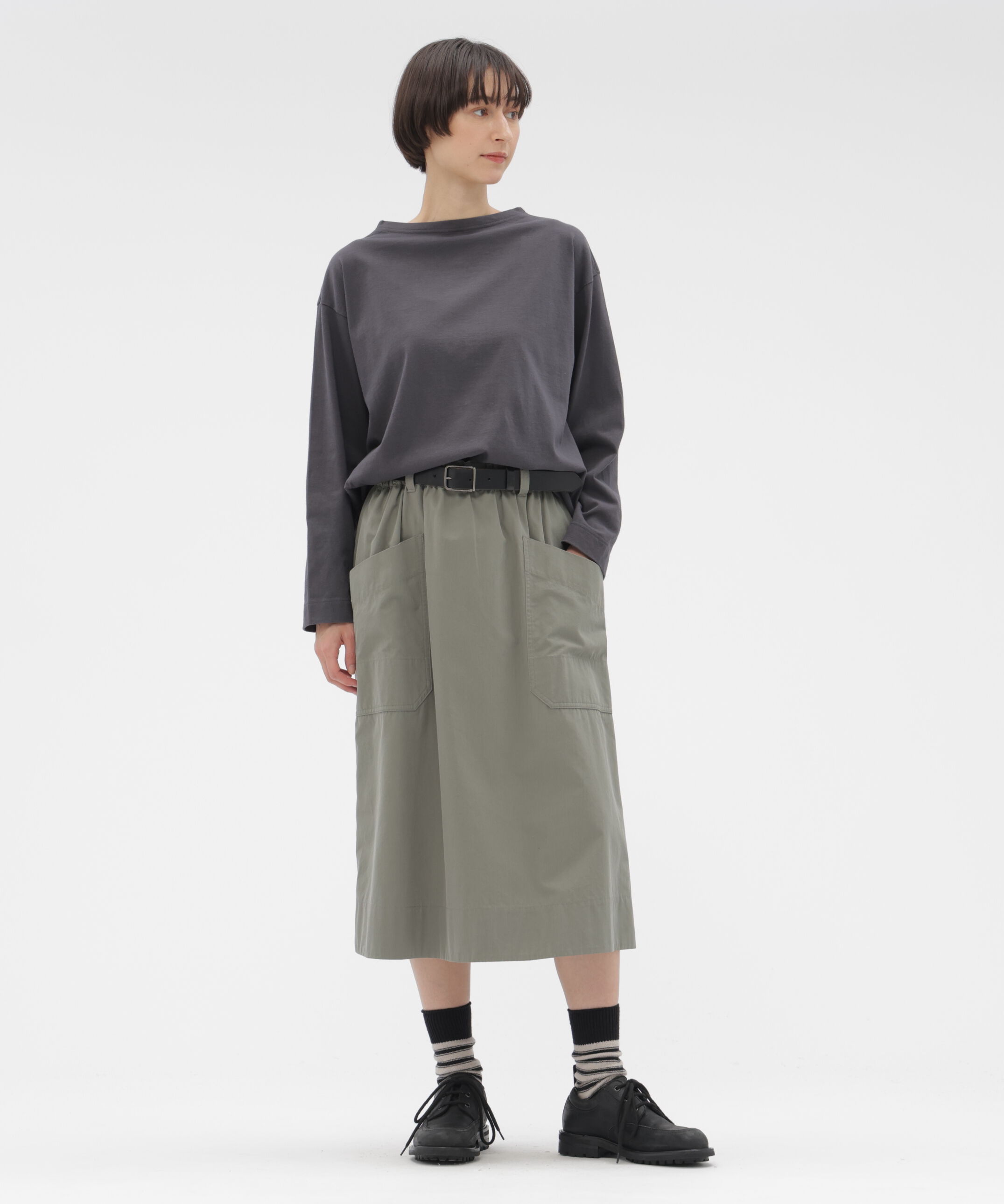 MHL.「COTTON CUPRA PLAINWEAVE SKIRT」|スカート|
