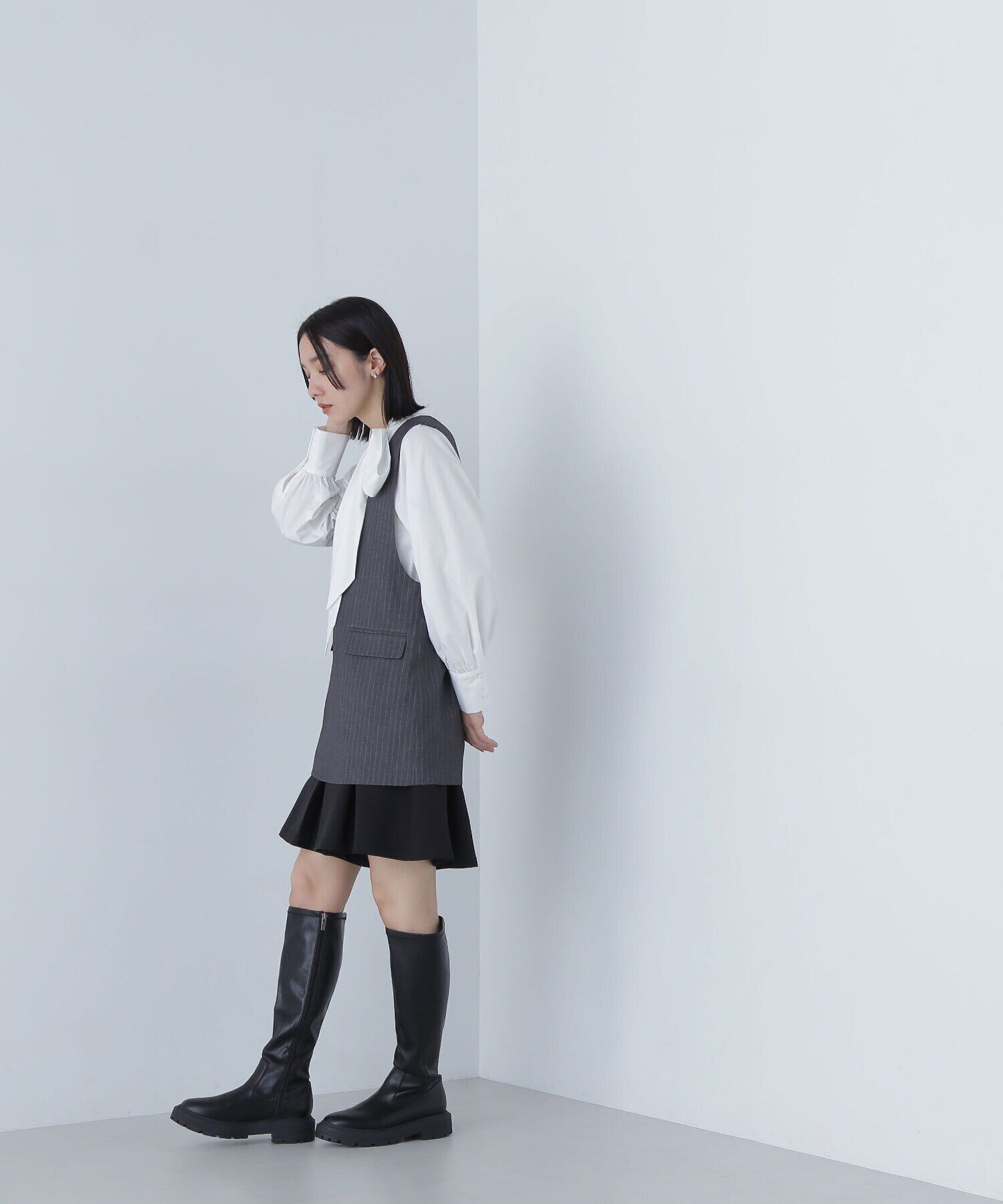  「Uネックチュニック＆ワイドパンツ」|ワンピース|