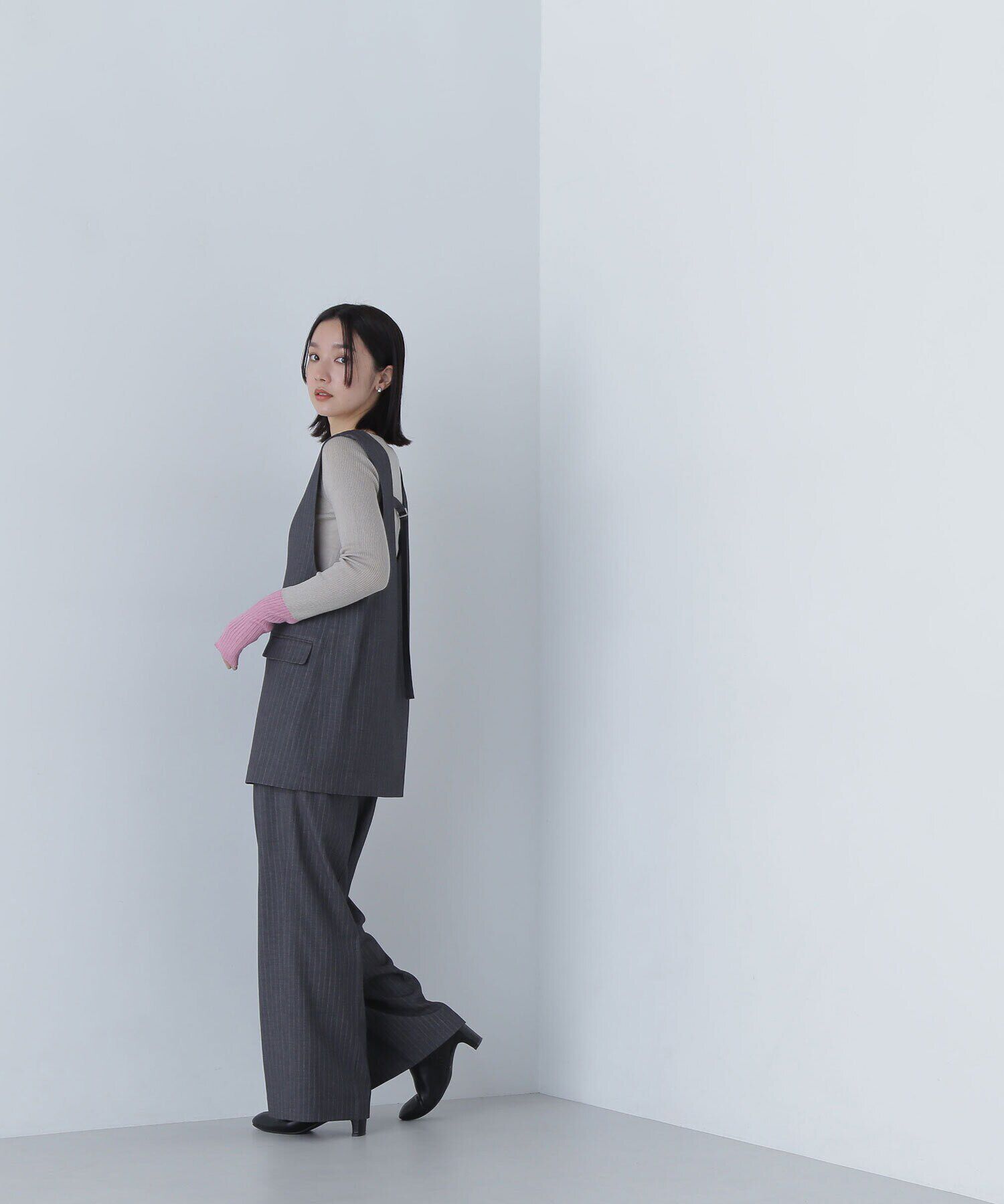  「Uネックチュニック＆ワイドパンツ」|ワンピース|