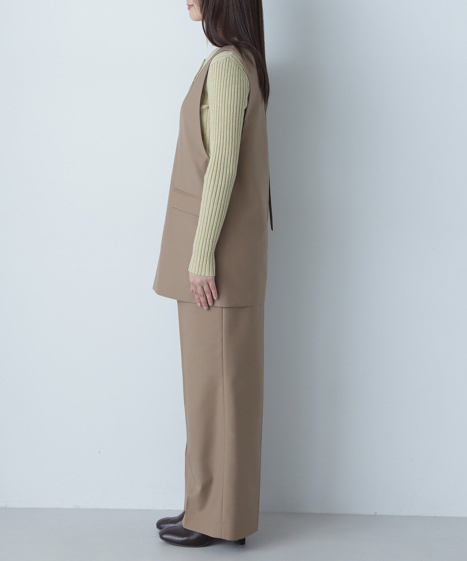  「Uネックチュニック＆ワイドパンツ」|ワンピース|