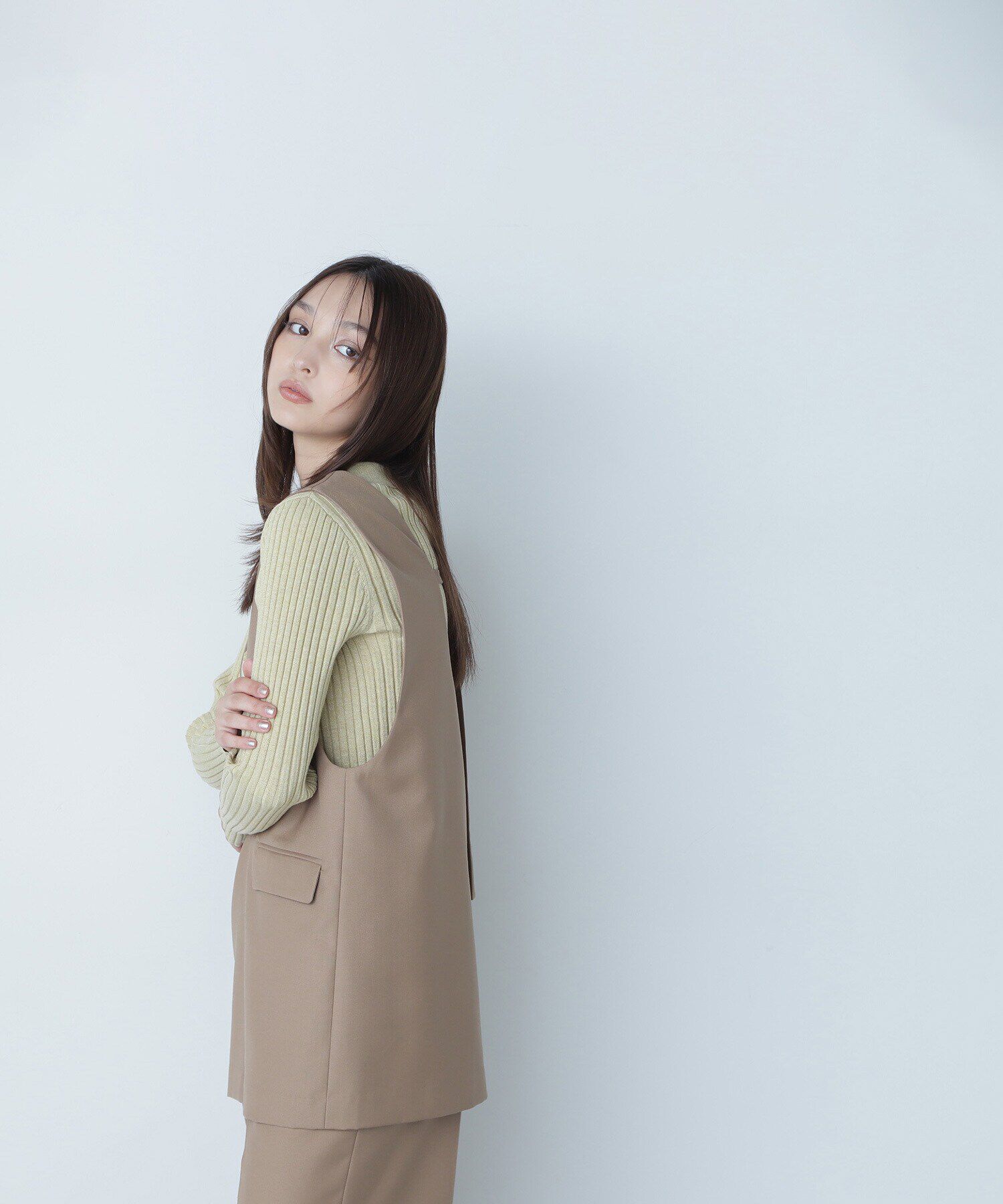  「Uネックチュニック＆ワイドパンツ」|ワンピース|