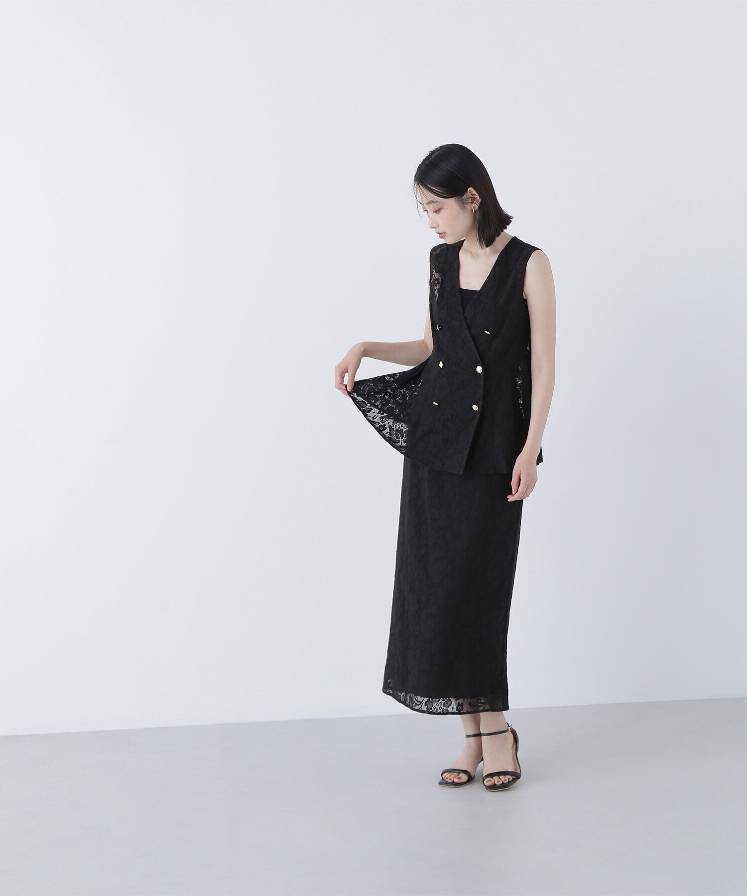  「メッシュレース SETUP ジレ」|ブルゾン・スタジャン|