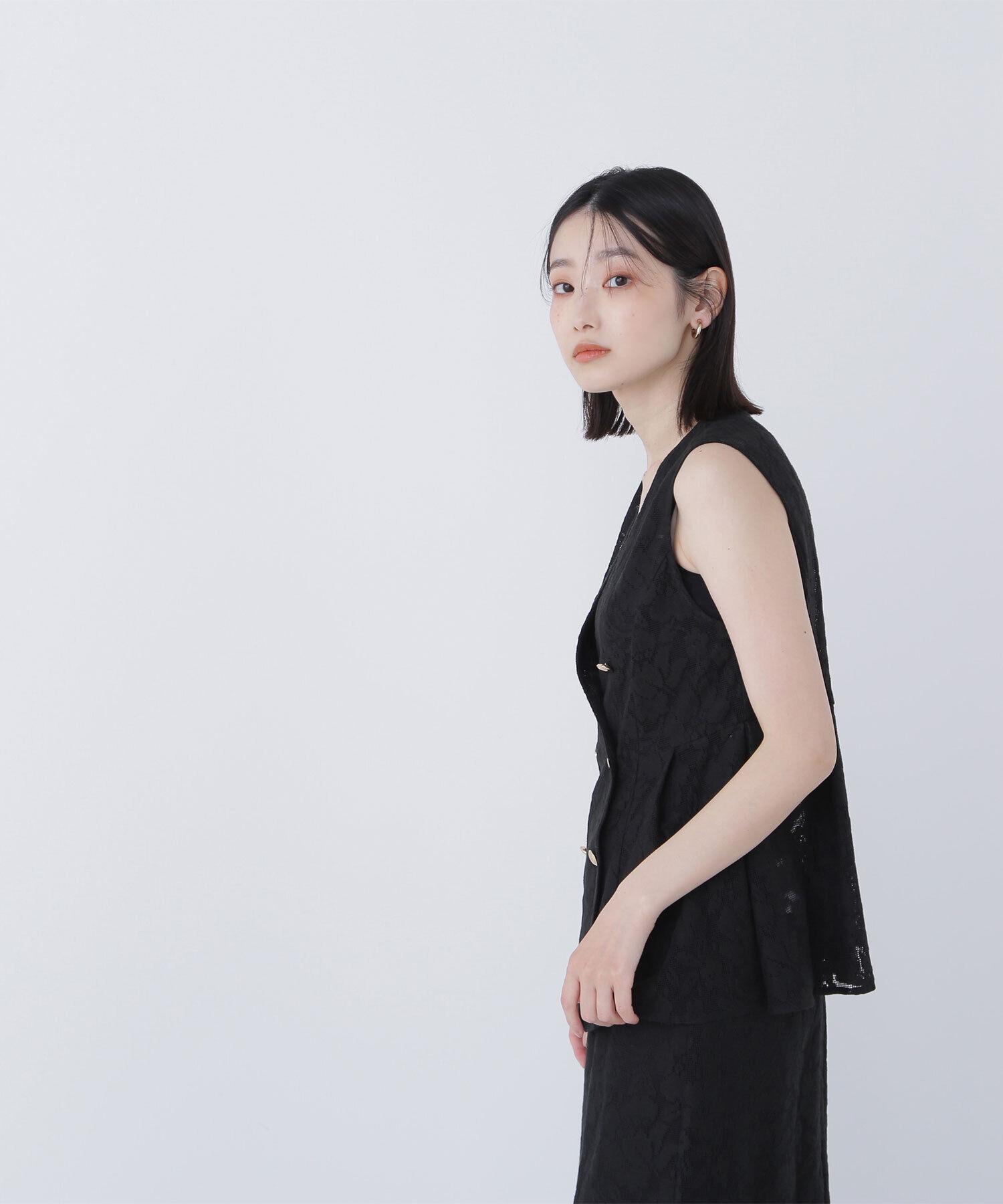  「メッシュレース SETUP ジレ」|ブルゾン・スタジャン|