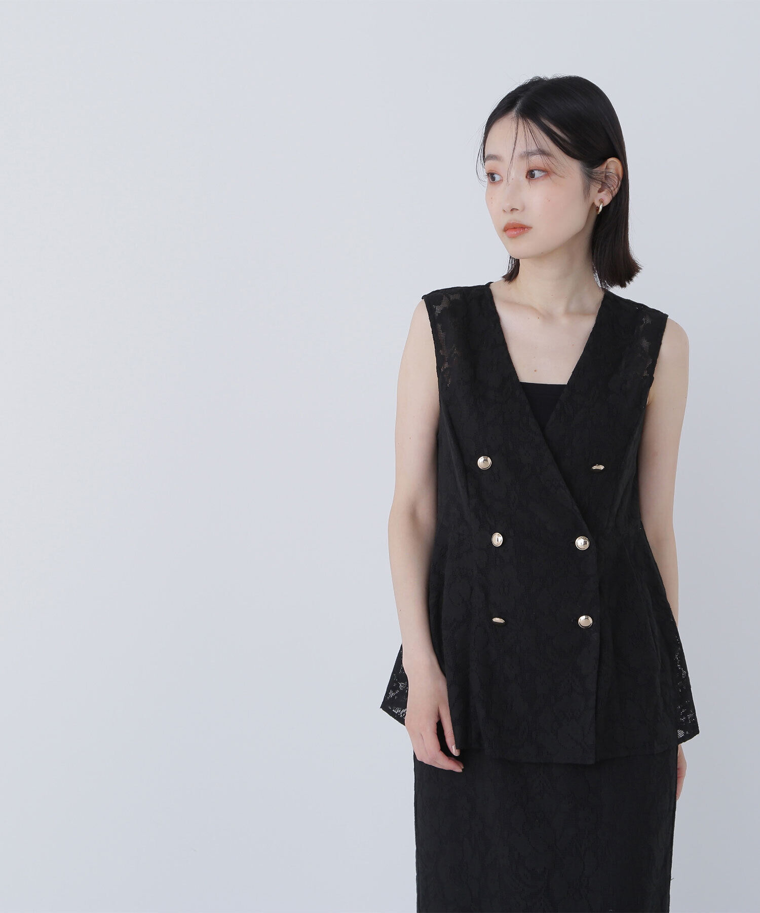  「メッシュレース SETUP ジレ」|ブルゾン・スタジャン|