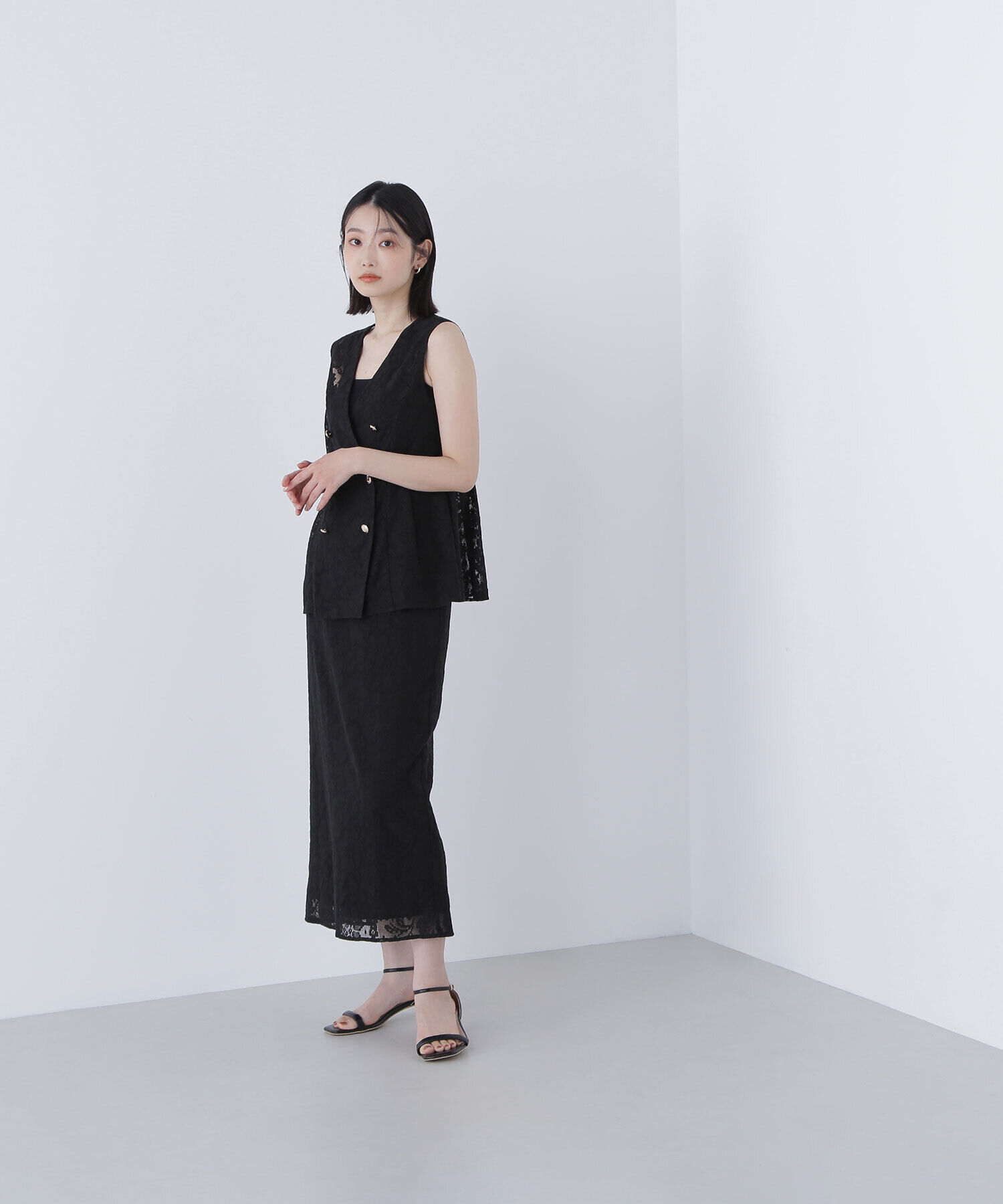  「メッシュレース SETUP ジレ」|ブルゾン・スタジャン|