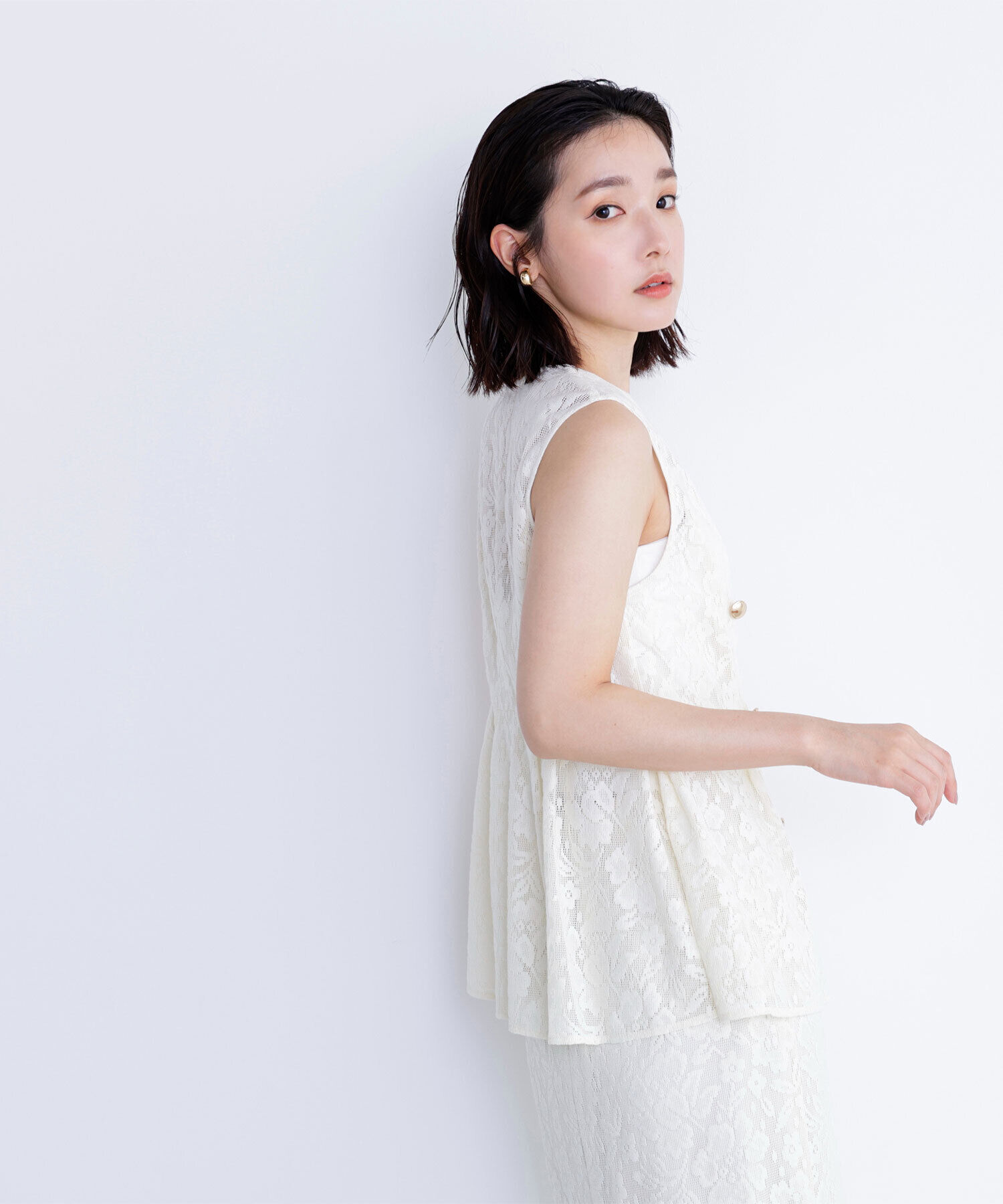  「メッシュレース SETUP ジレ」|ブルゾン・スタジャン|