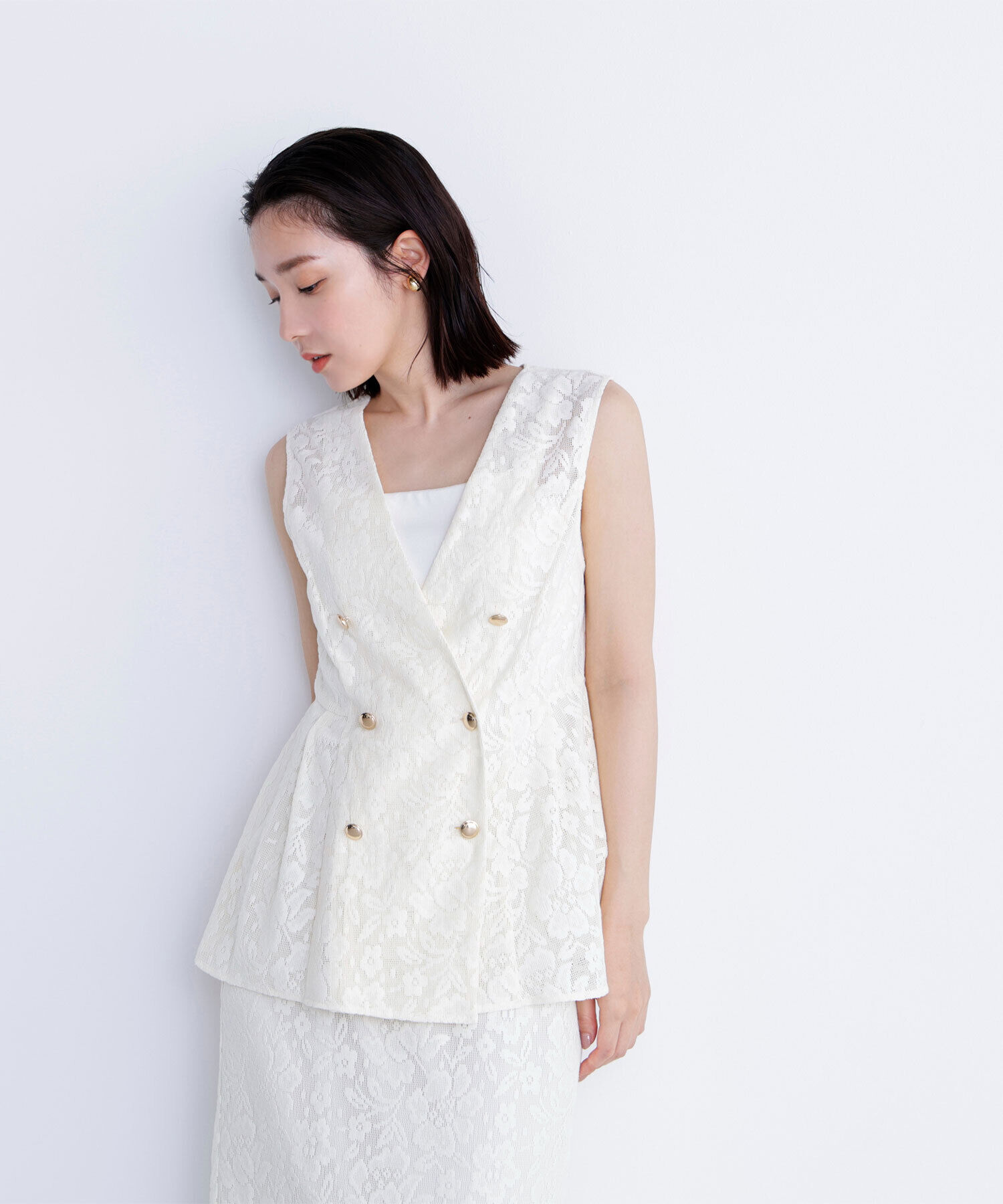  「メッシュレース SETUP ジレ」|ブルゾン・スタジャン|