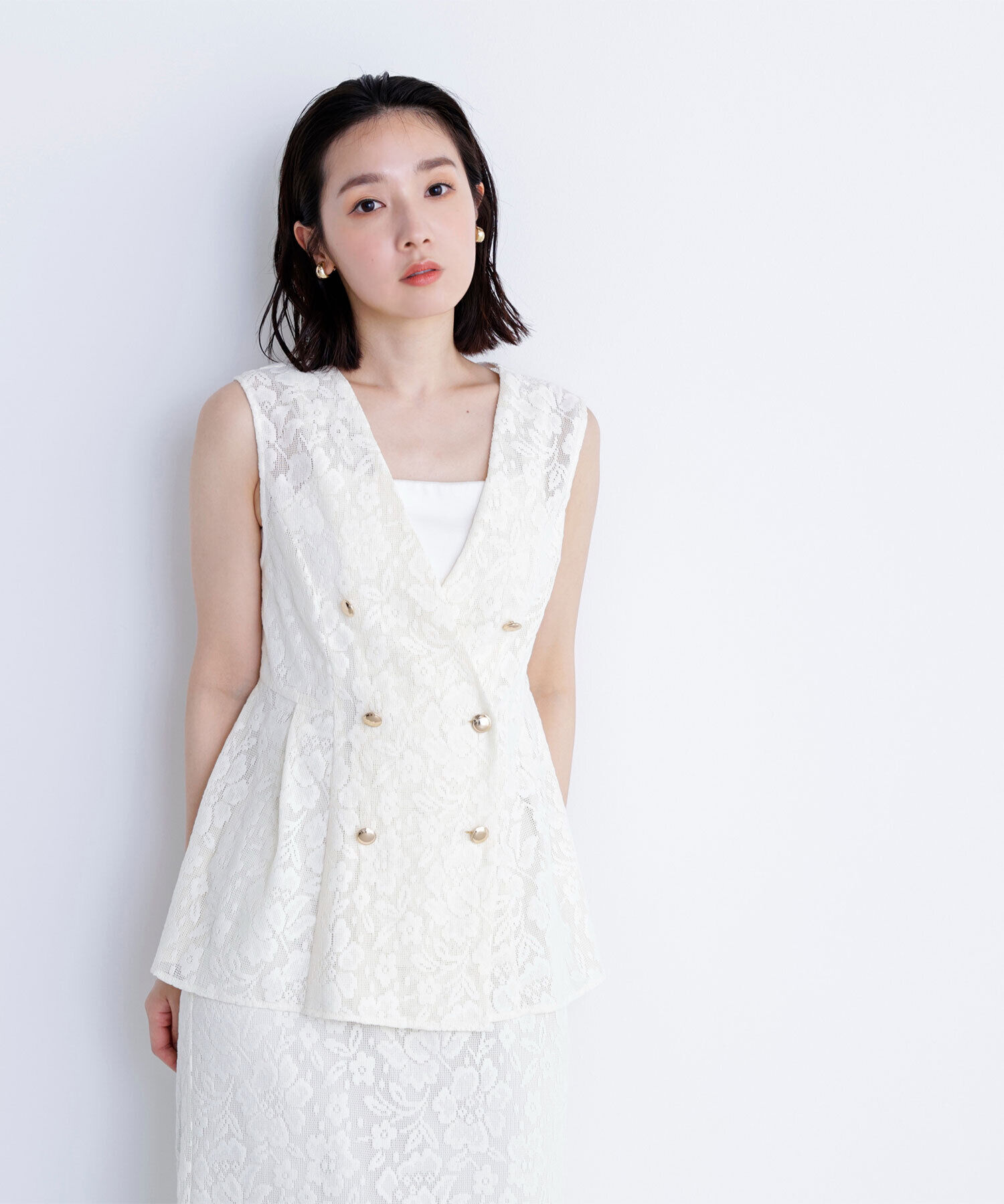  「メッシュレース SETUP ジレ」|ブルゾン・スタジャン|