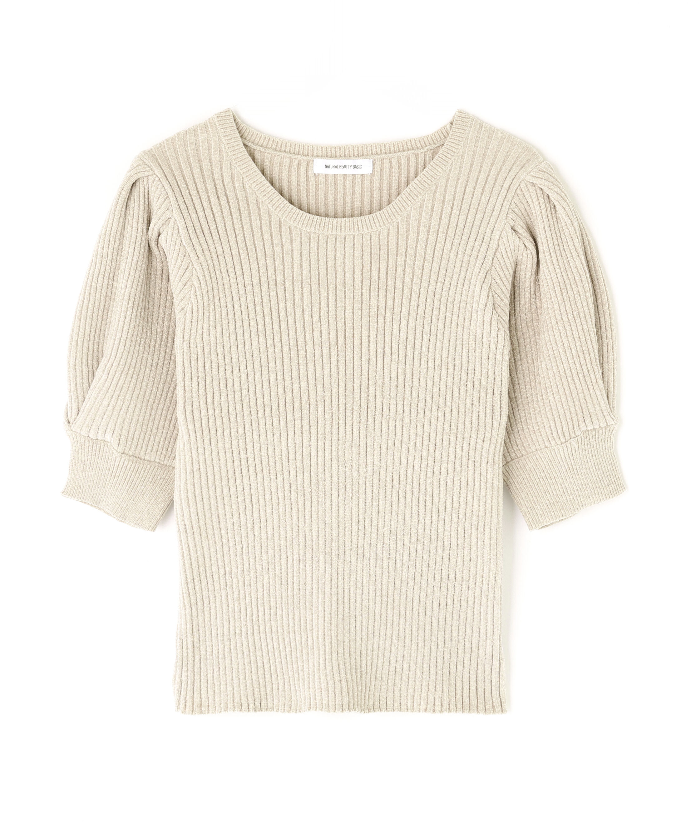  「ギャザースリーブモールニット」|ニット・セーター|