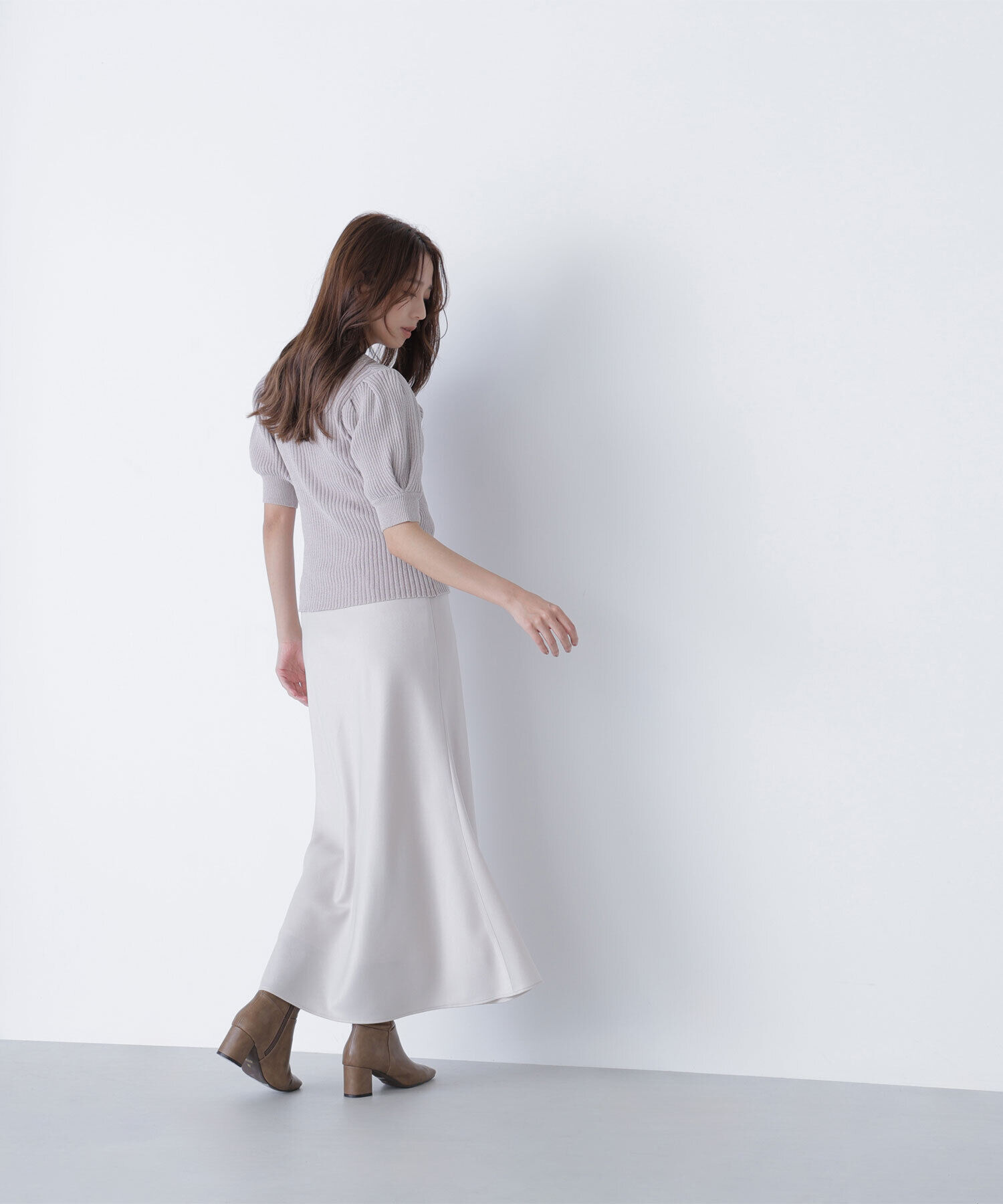  「ギャザースリーブモールニット」|ニット・セーター|