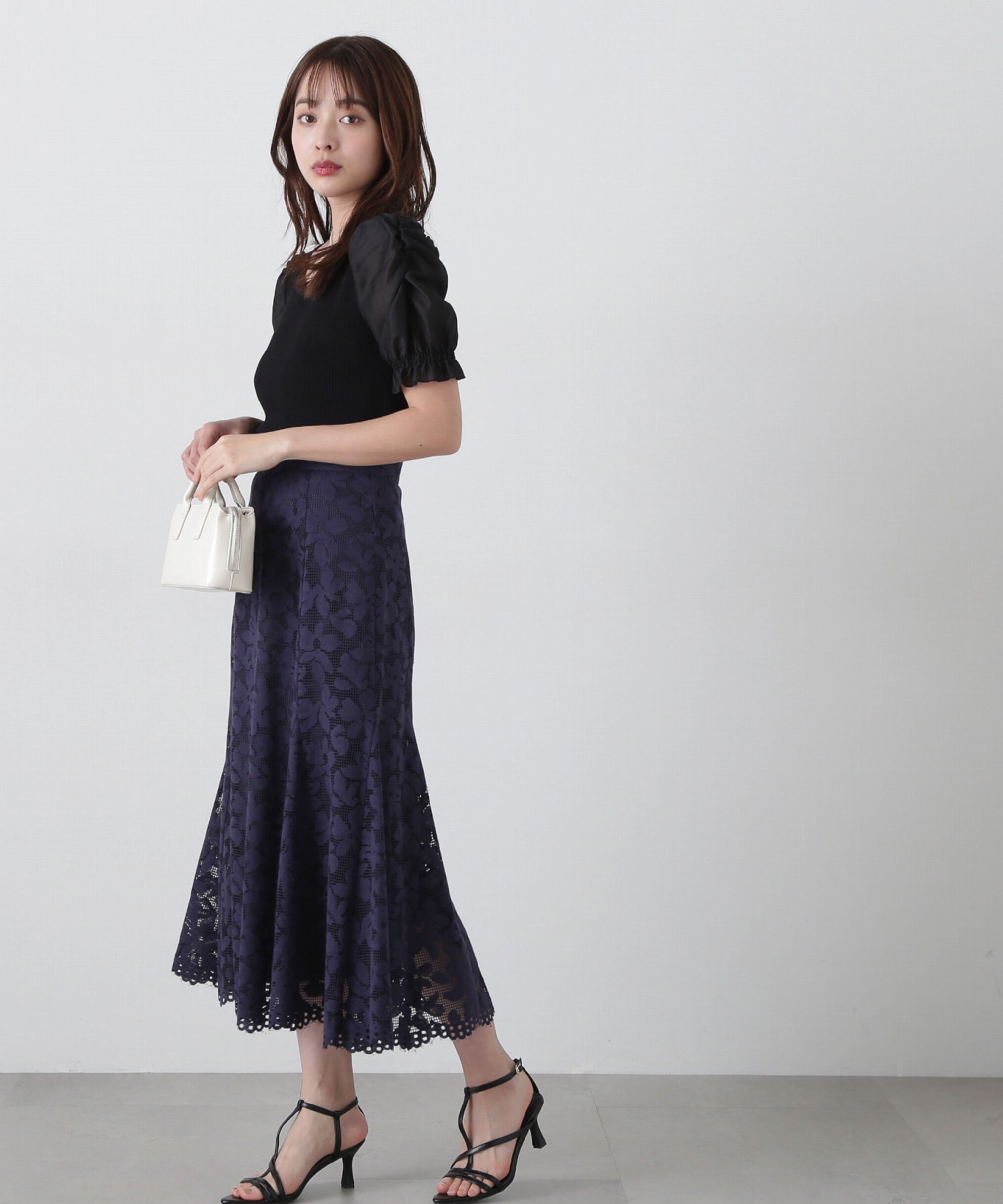 PROPORTION BODY DRESSING「シアーギャザースリーブニット」|ニット・セーター|