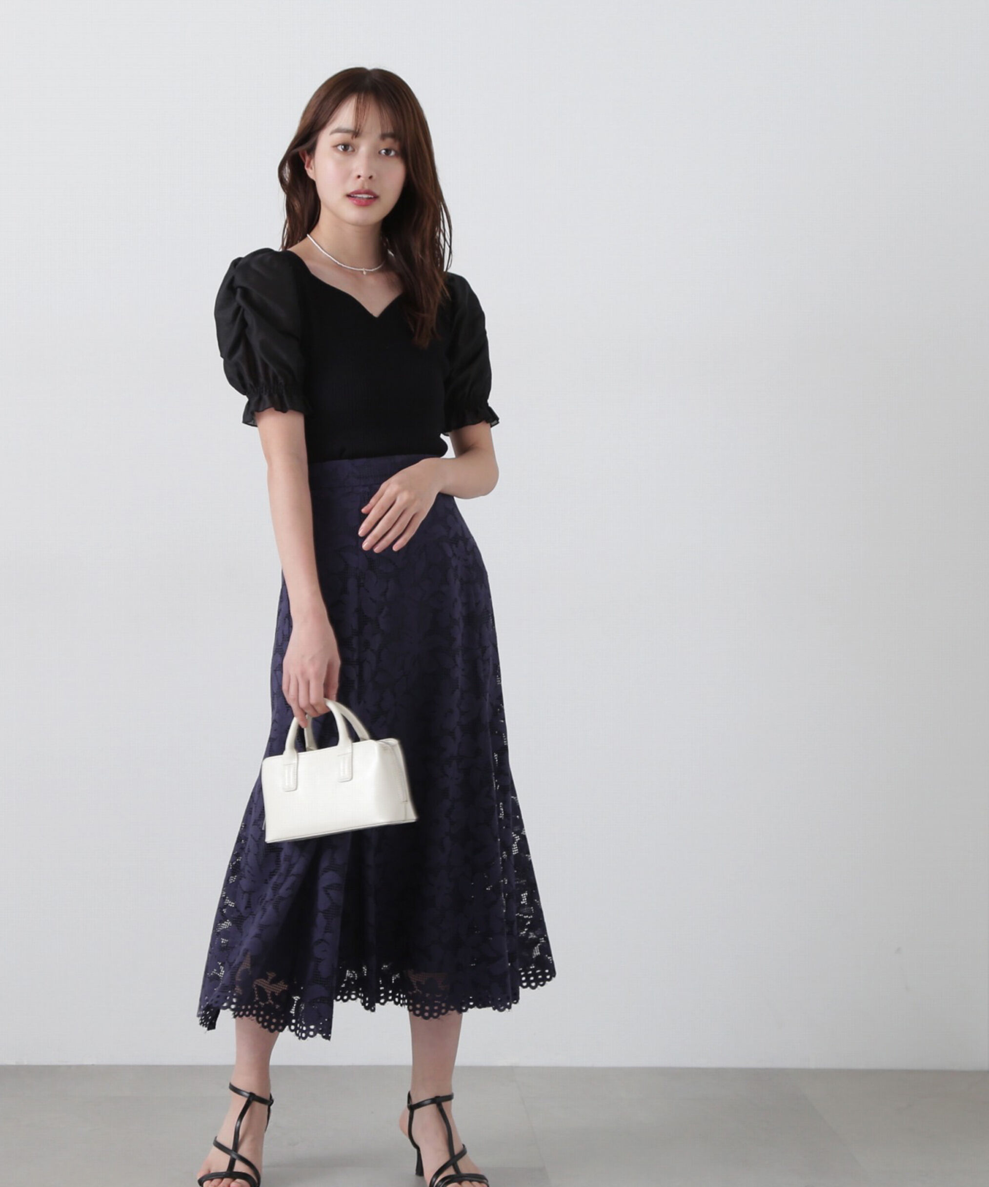 PROPORTION BODY DRESSING「シアーギャザースリーブニット」|ニット・セーター|