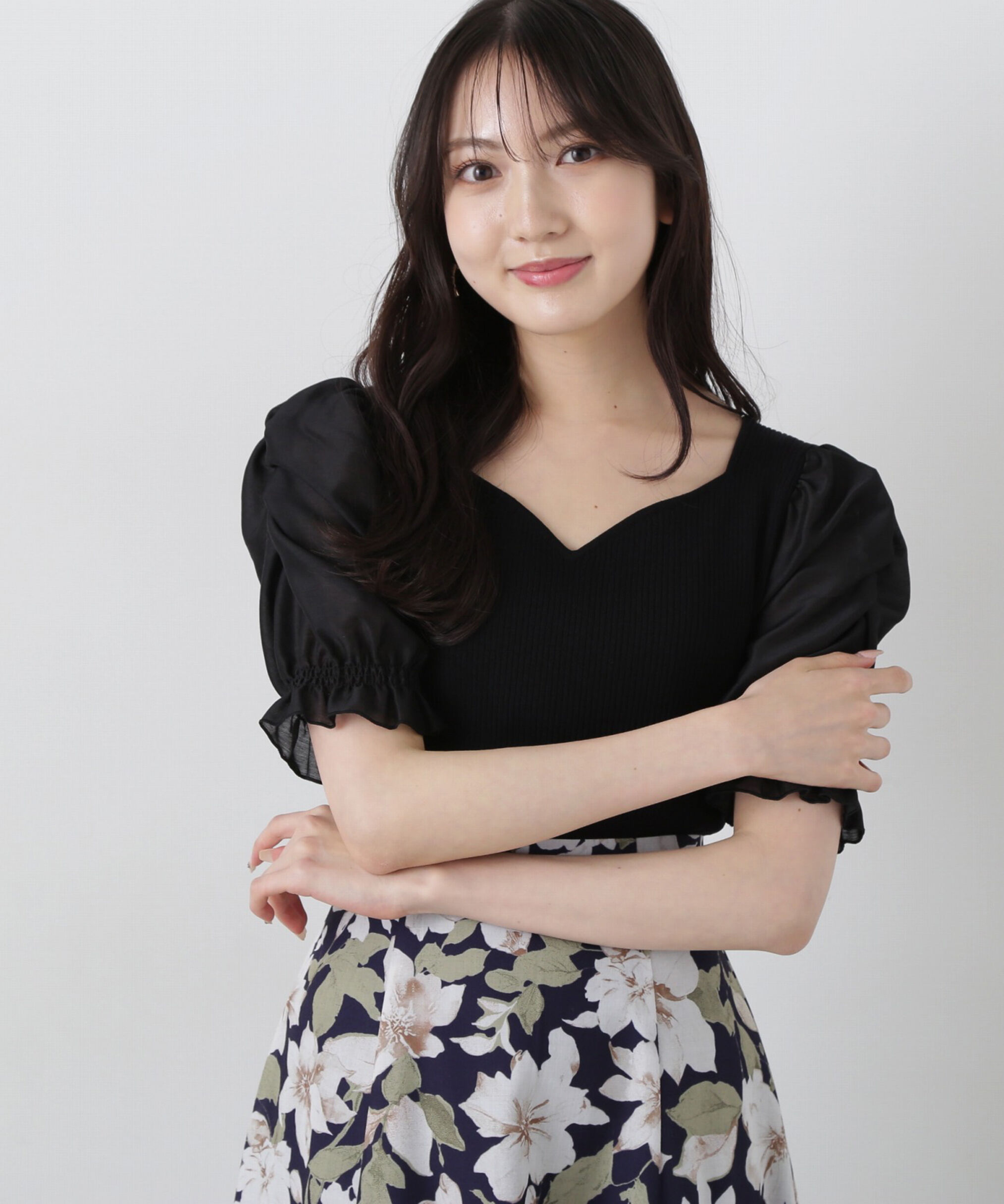 PROPORTION BODY DRESSING「シアーギャザースリーブニット」|ニット・セーター|