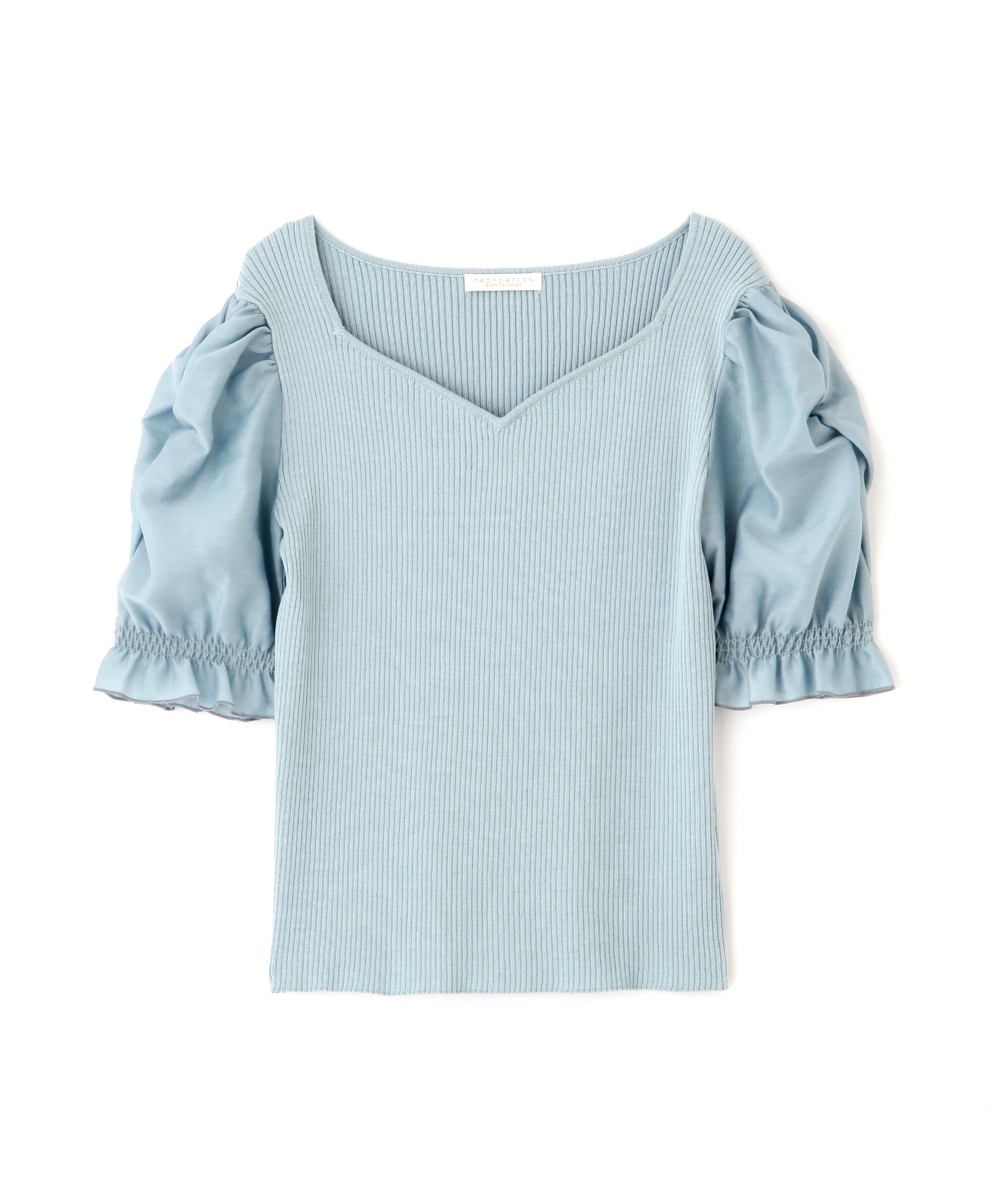 PROPORTION BODY DRESSING「シアーギャザースリーブニット」|ニット・セーター|