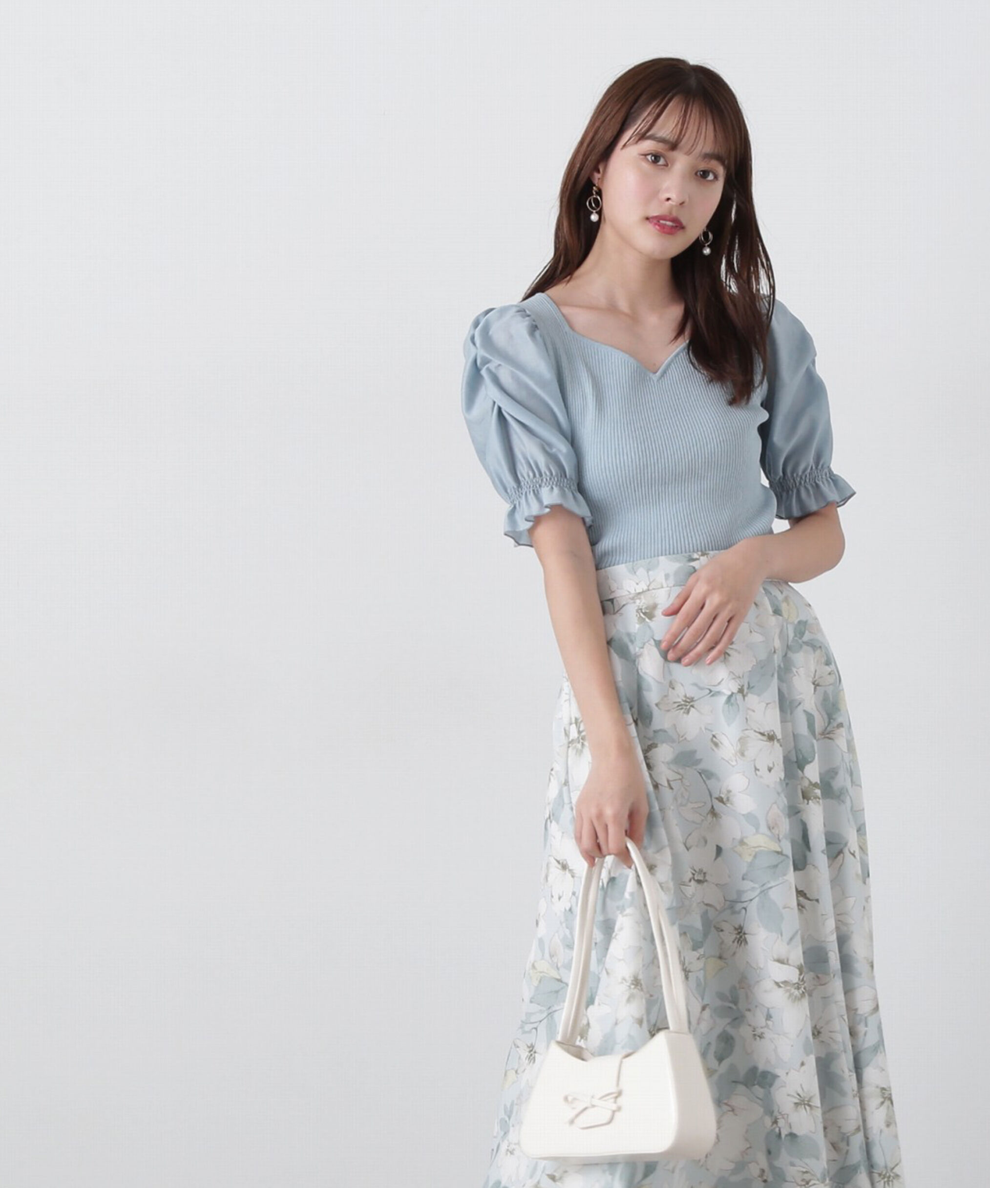 PROPORTION BODY DRESSING「シアーギャザースリーブニット」|ニット・セーター|