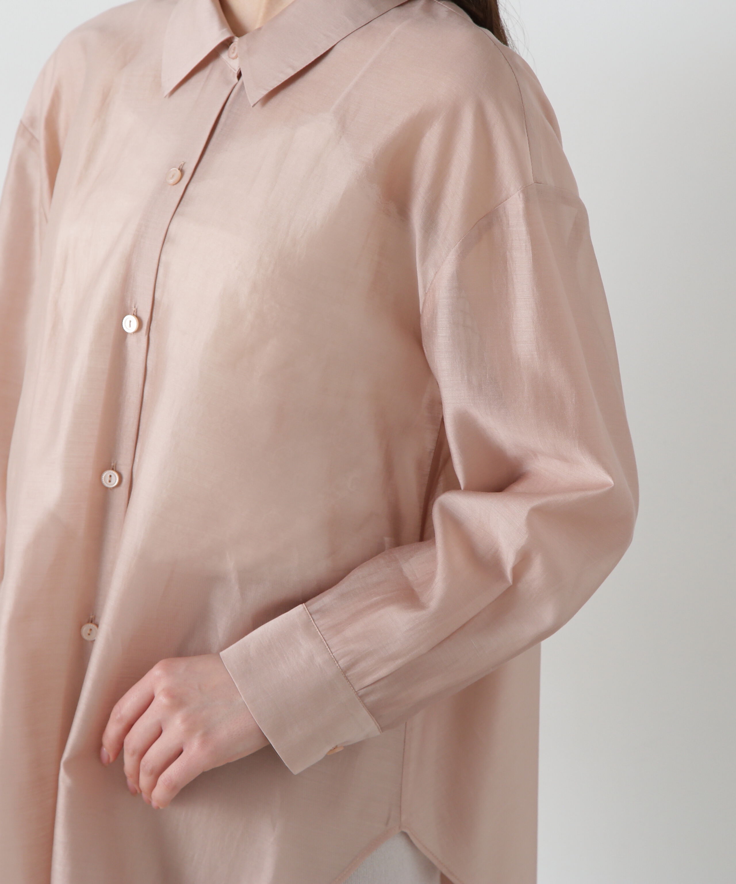 PROPORTION BODY DRESSING「シアーシャーリングブラウス」|シャツ・ブラウス|