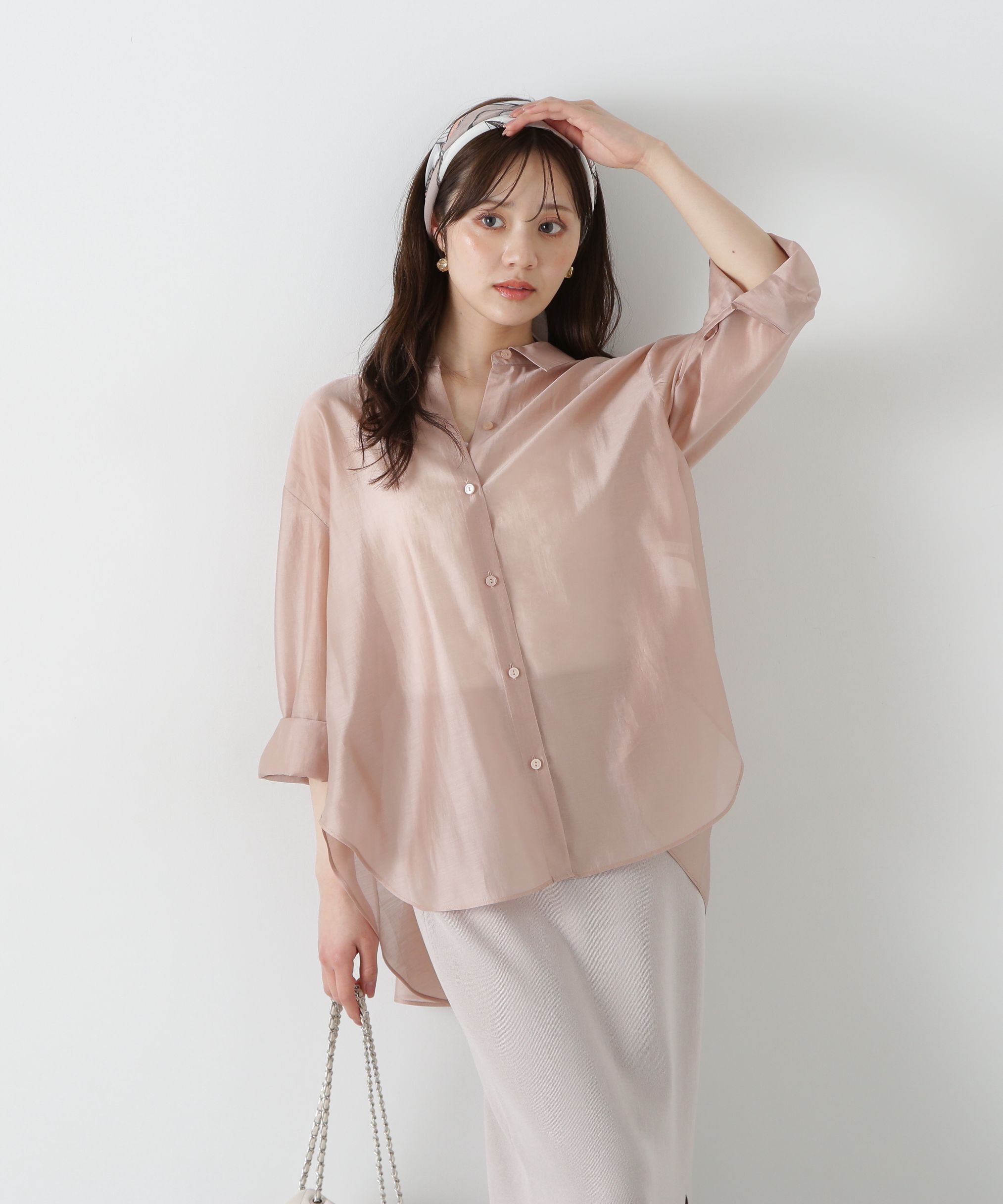 PROPORTION BODY DRESSING「シアーシャーリングブラウス」|シャツ・ブラウス|