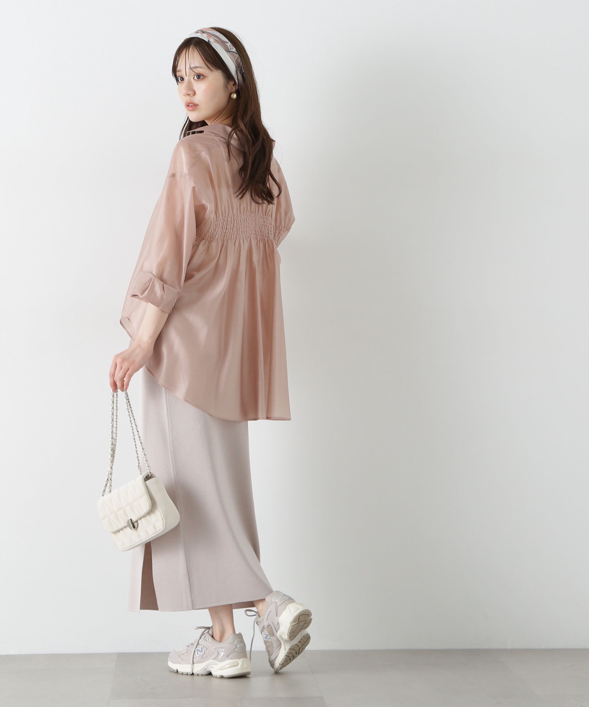 PROPORTION BODY DRESSING「シアーシャーリングブラウス」|シャツ・ブラウス|