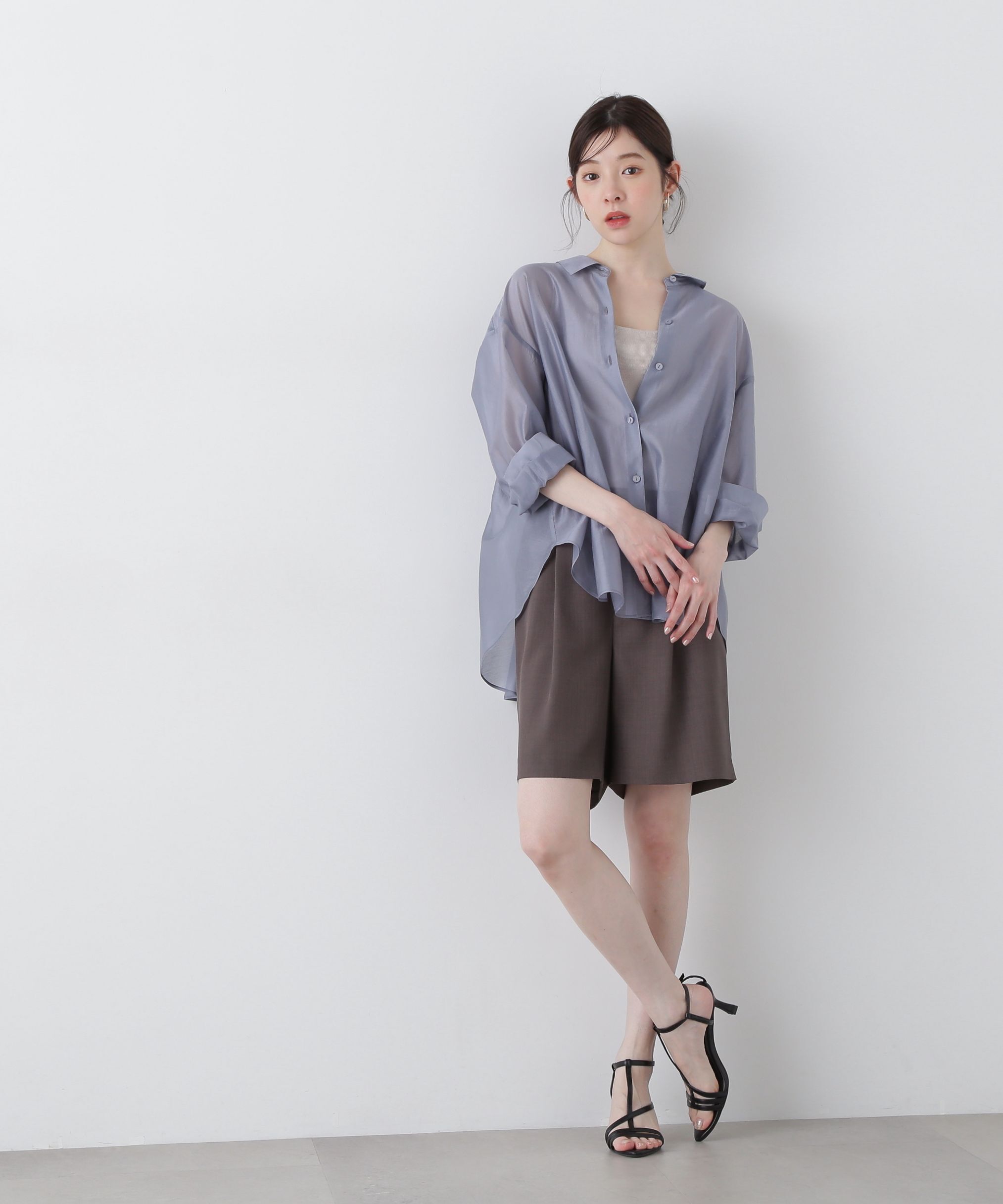 PROPORTION BODY DRESSING「シアーシャーリングブラウス」|シャツ・ブラウス|