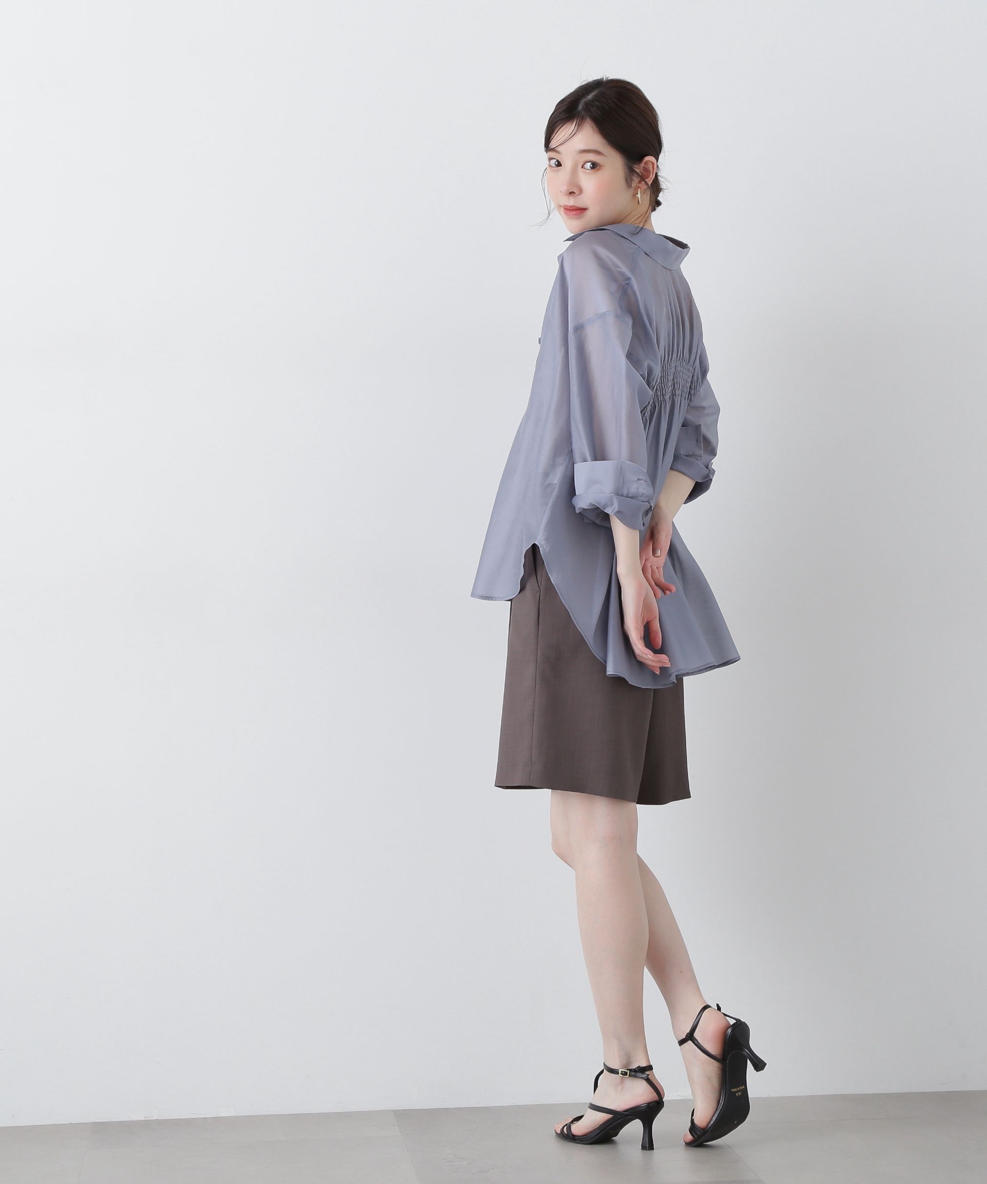 PROPORTION BODY DRESSING「シアーシャーリングブラウス」|シャツ・ブラウス|