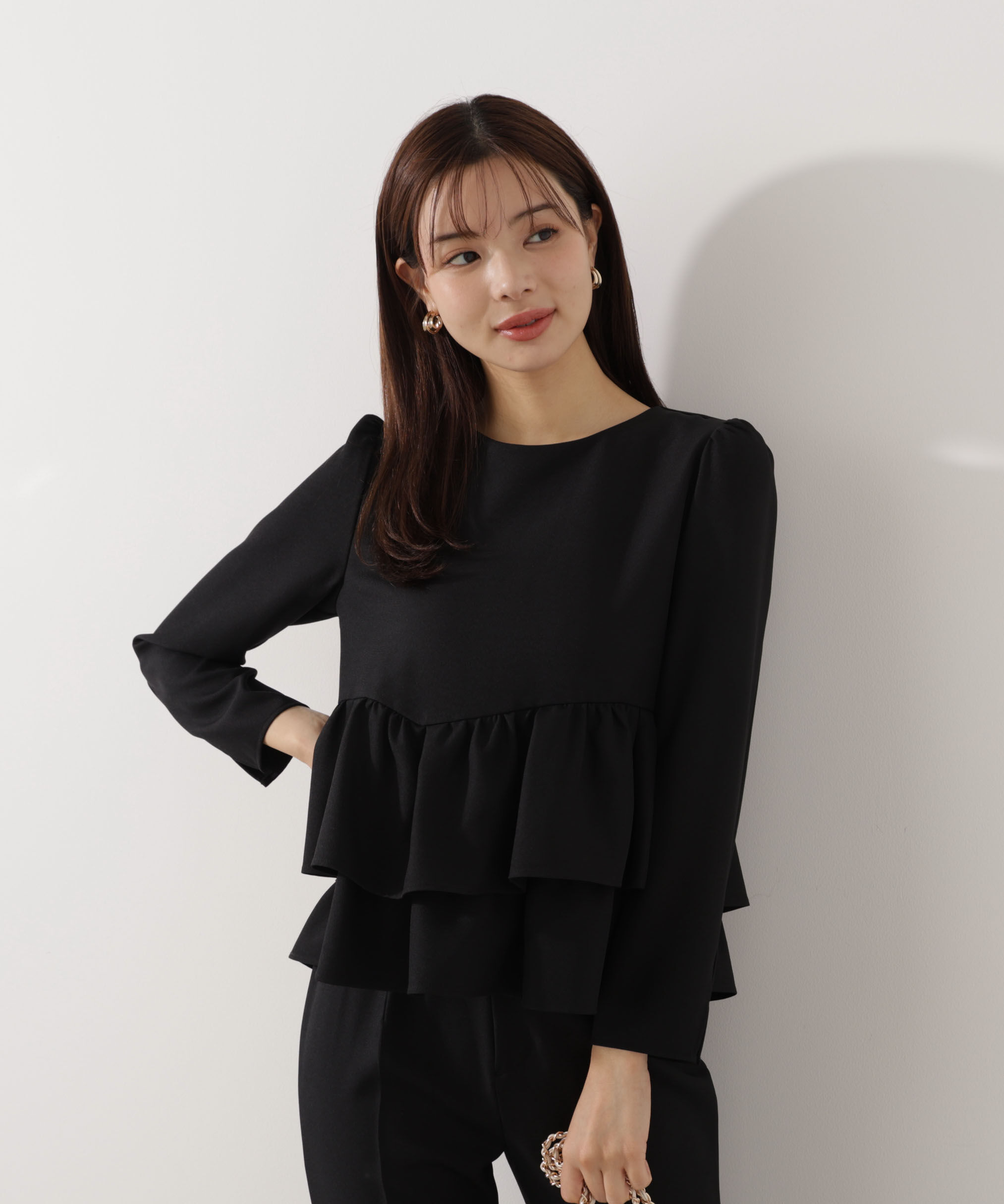 PROPORTION BODY DRESSING「ランダムヘムペプラムブラウス」|シャツ・ブラウス|