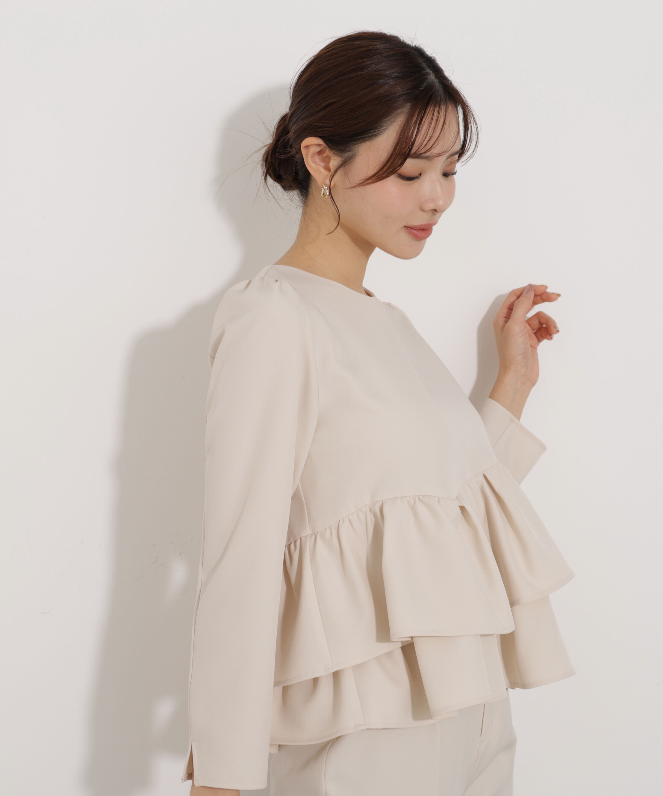 PROPORTION BODY DRESSING「ランダムヘムペプラムブラウス」|シャツ・ブラウス|