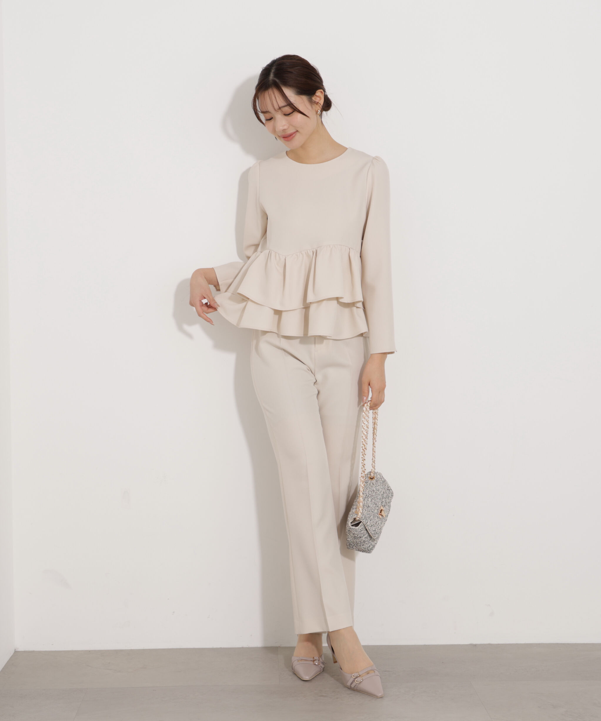 PROPORTION BODY DRESSING「ランダムヘムペプラムブラウス」|シャツ・ブラウス|