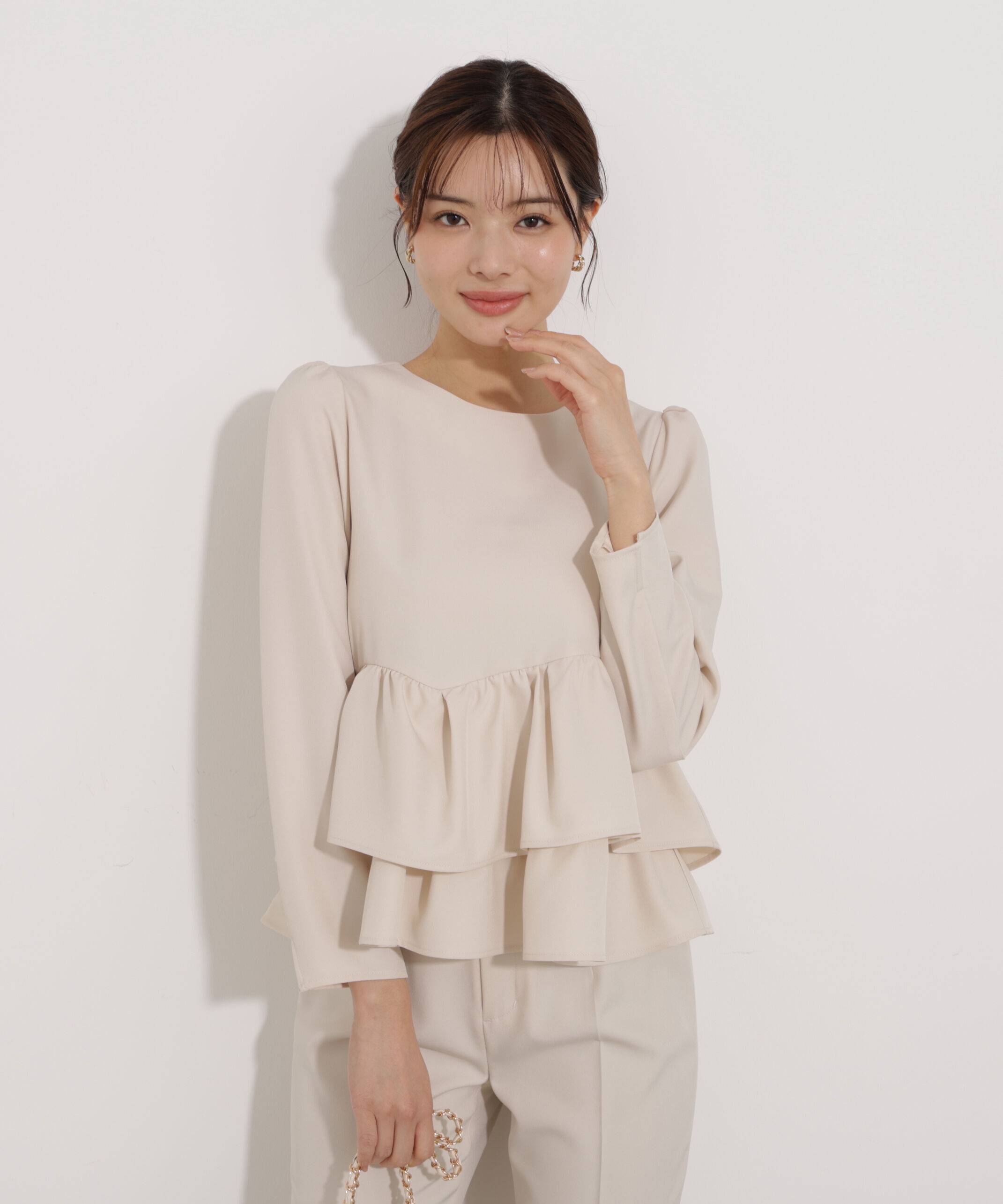 PROPORTION BODY DRESSING「ランダムヘムペプラムブラウス」|シャツ・ブラウス|