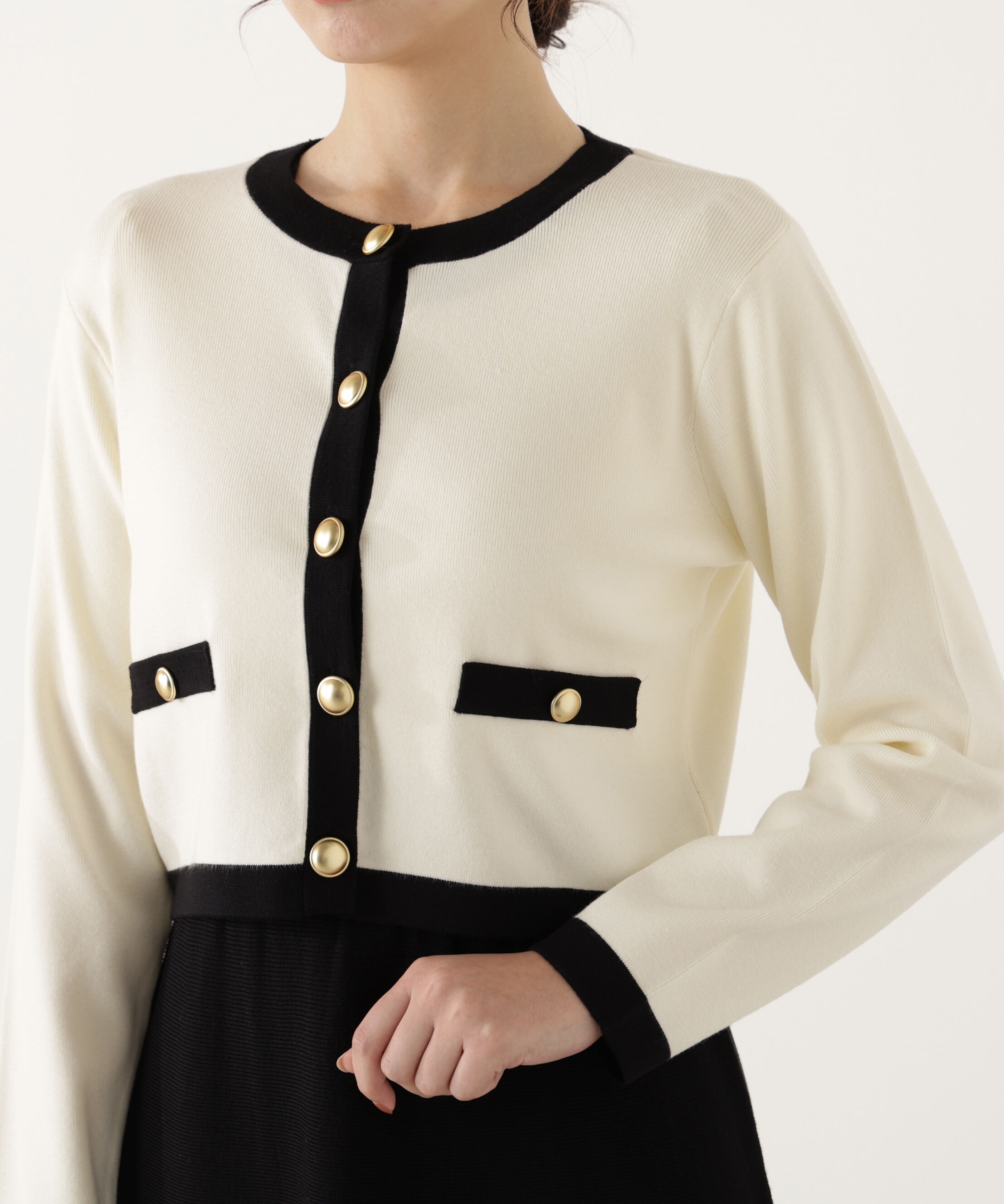 PROPORTION BODY DRESSING「バイカラーカーデセットアップ」|ワンピース|