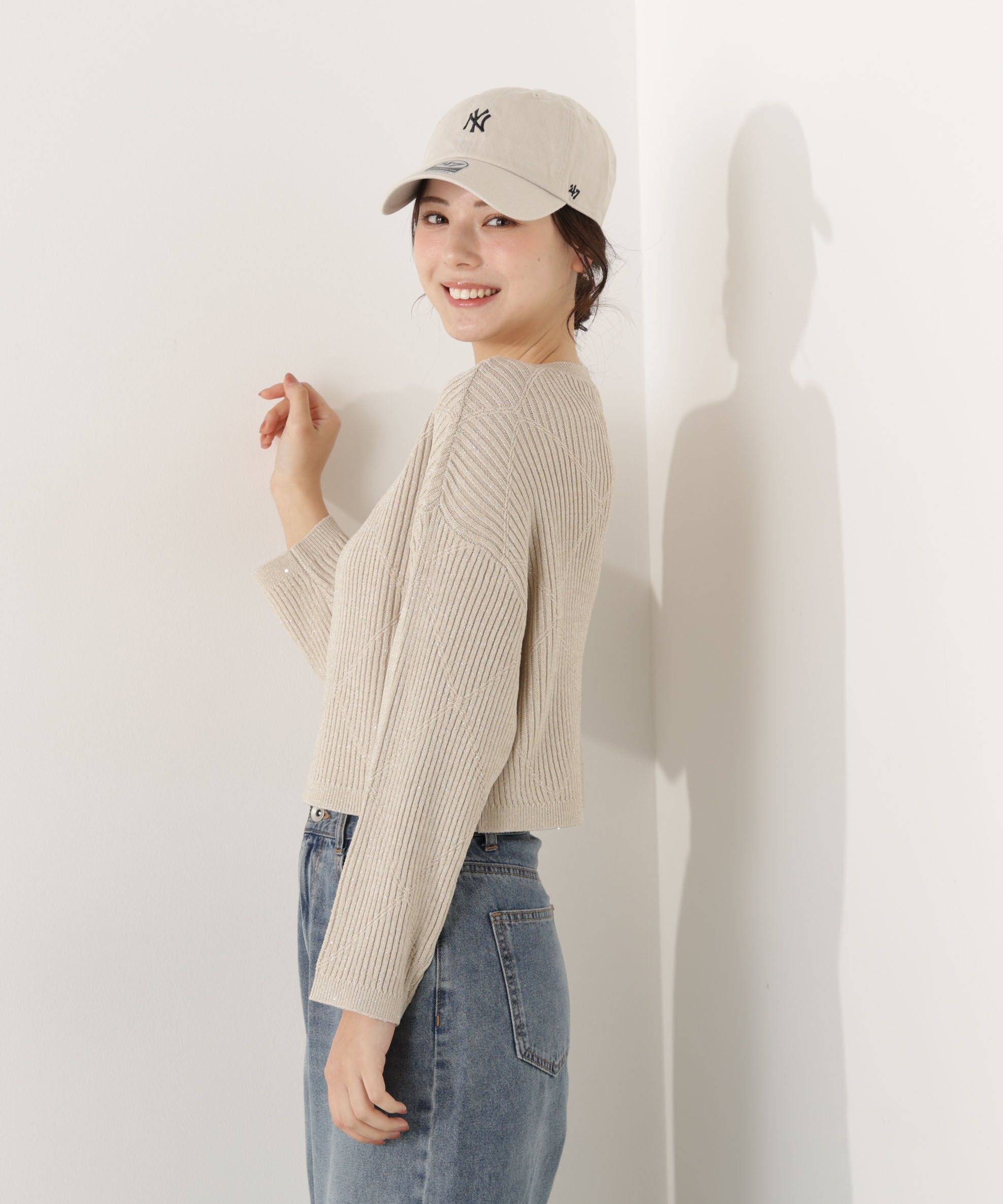 PROPORTION BODY DRESSING「ラメ入りアイレットボクシーニット」|ニット・セーター|