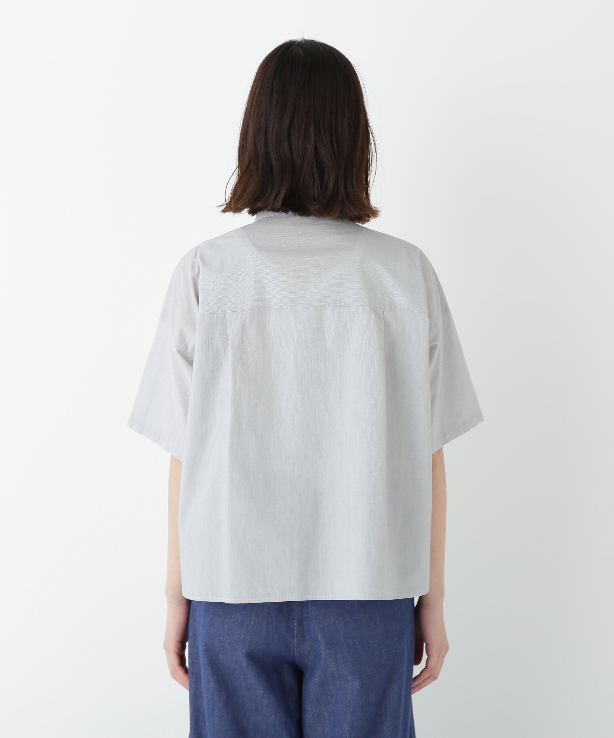  「◆コットンストライプボックスシャツ」|シャツ・ブラウス|