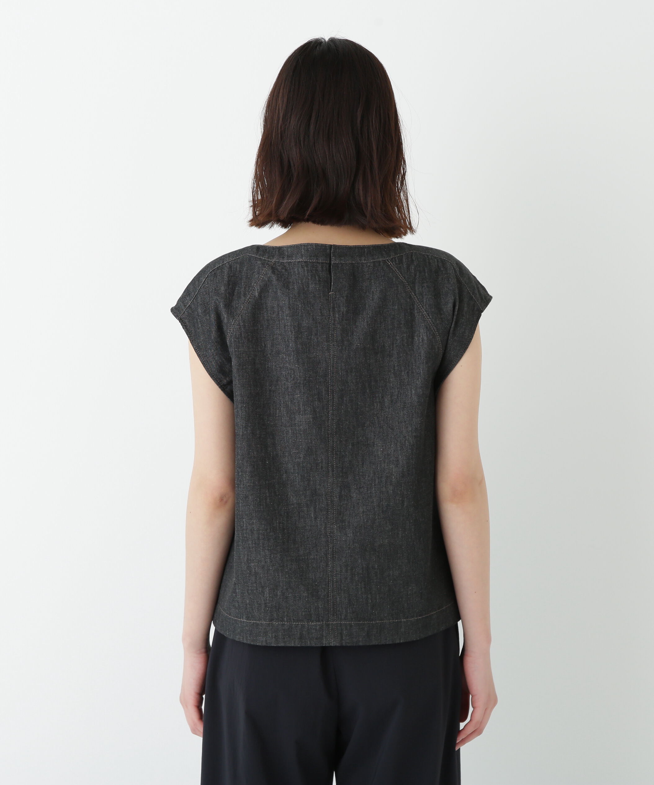  「◆ライトオンスデニムボートネックブラウス」|シャツ・ブラウス|